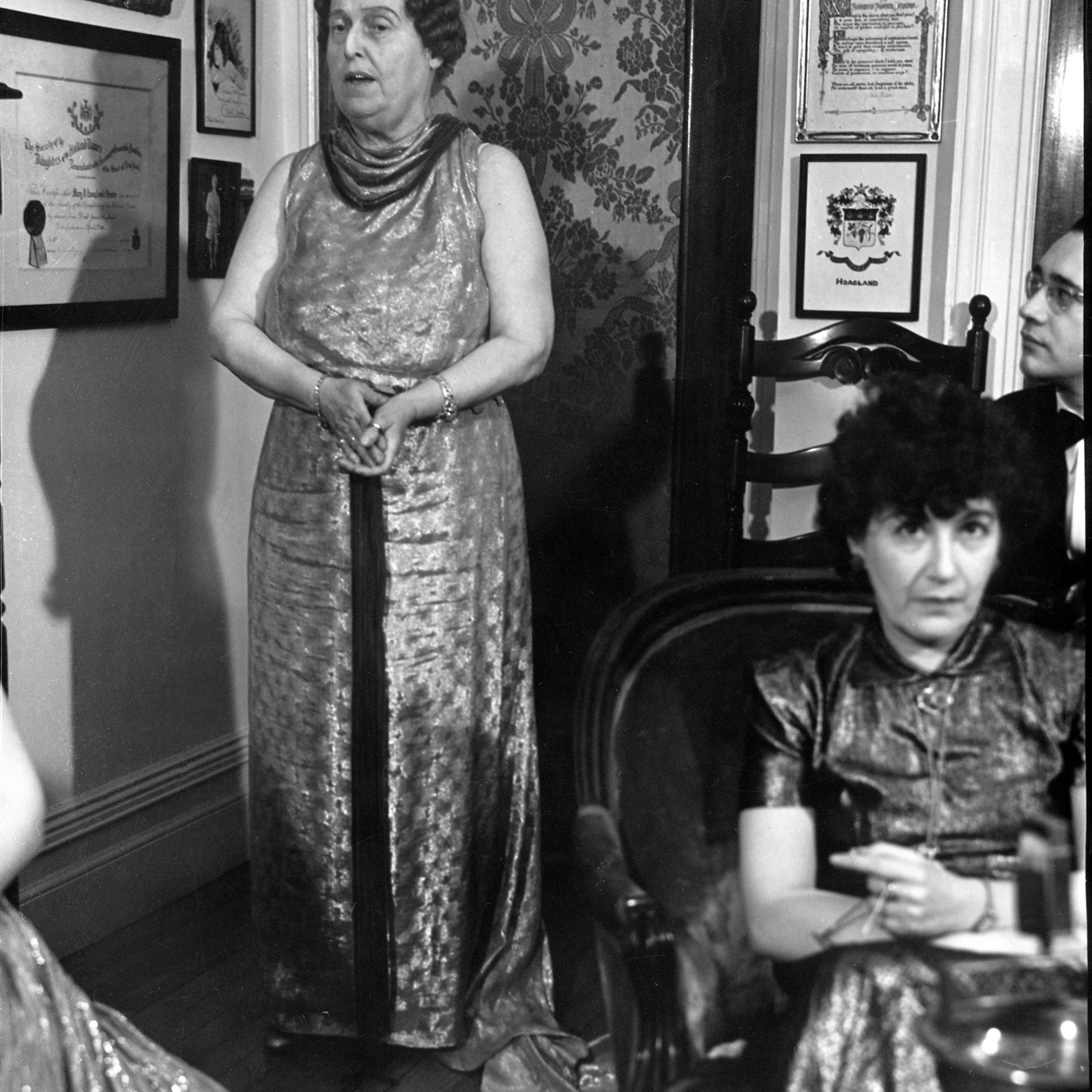 Florence Foster Jenkins entertaining guests in 1937.