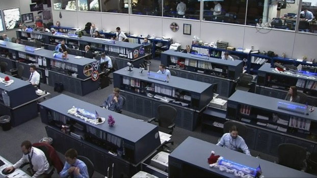 International Space Station Mission Control Center in Houston on Monday, Dec. 21, 2015.