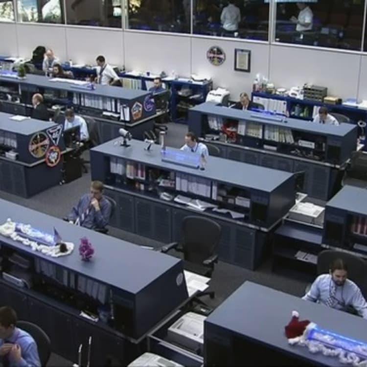 International Space Station Mission Control Center in Houston on Monday, Dec. 21, 2015.