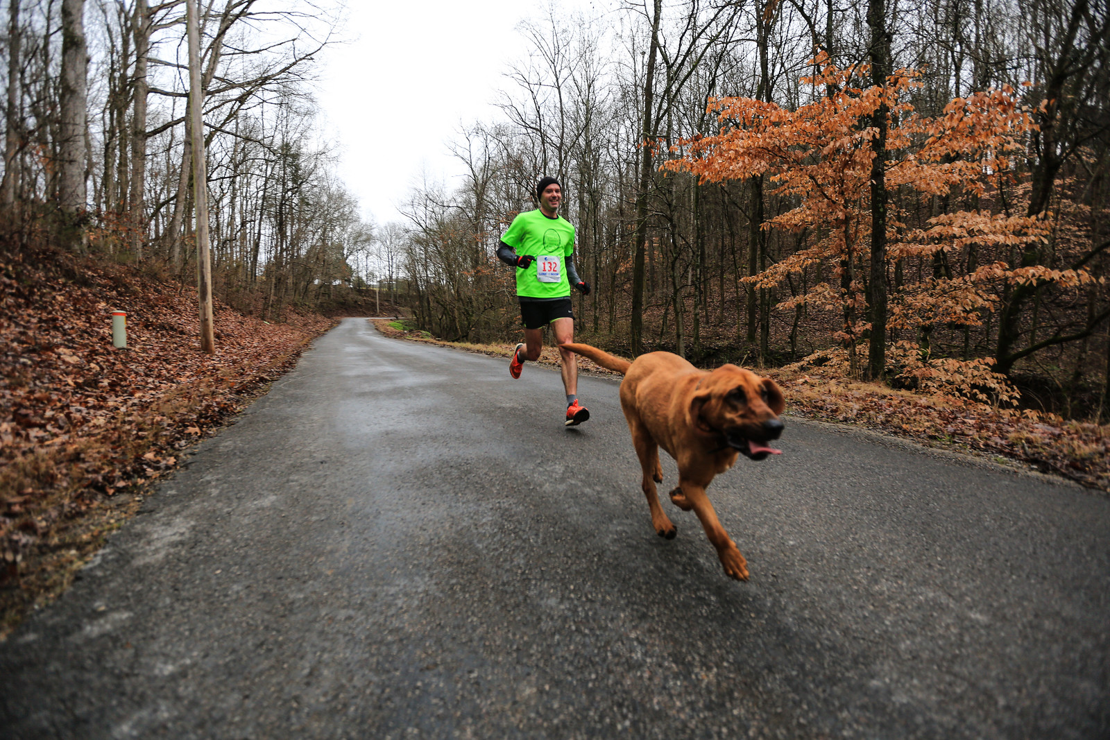 Ludivine is seen in the Trackless Train Trek Half Marathon in Elkmont, Ala. on Jan. 23, 2016.