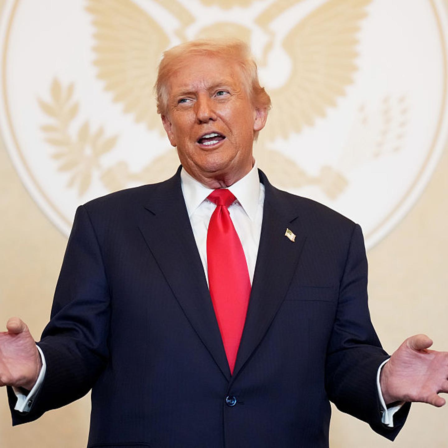 U.S. President Trump Meets With Japanese Business Leaders In Tokyo