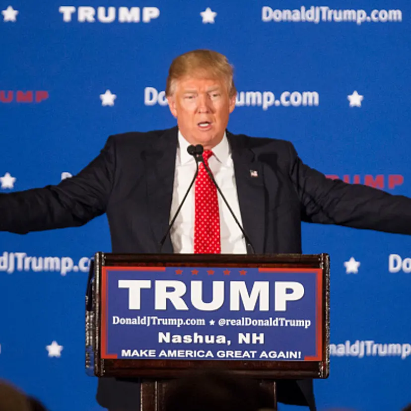 Republican presidential candidate Donald Trump on stage during a Town Hall in Nashua, New Hampshire, on Jan. 29, 2016.