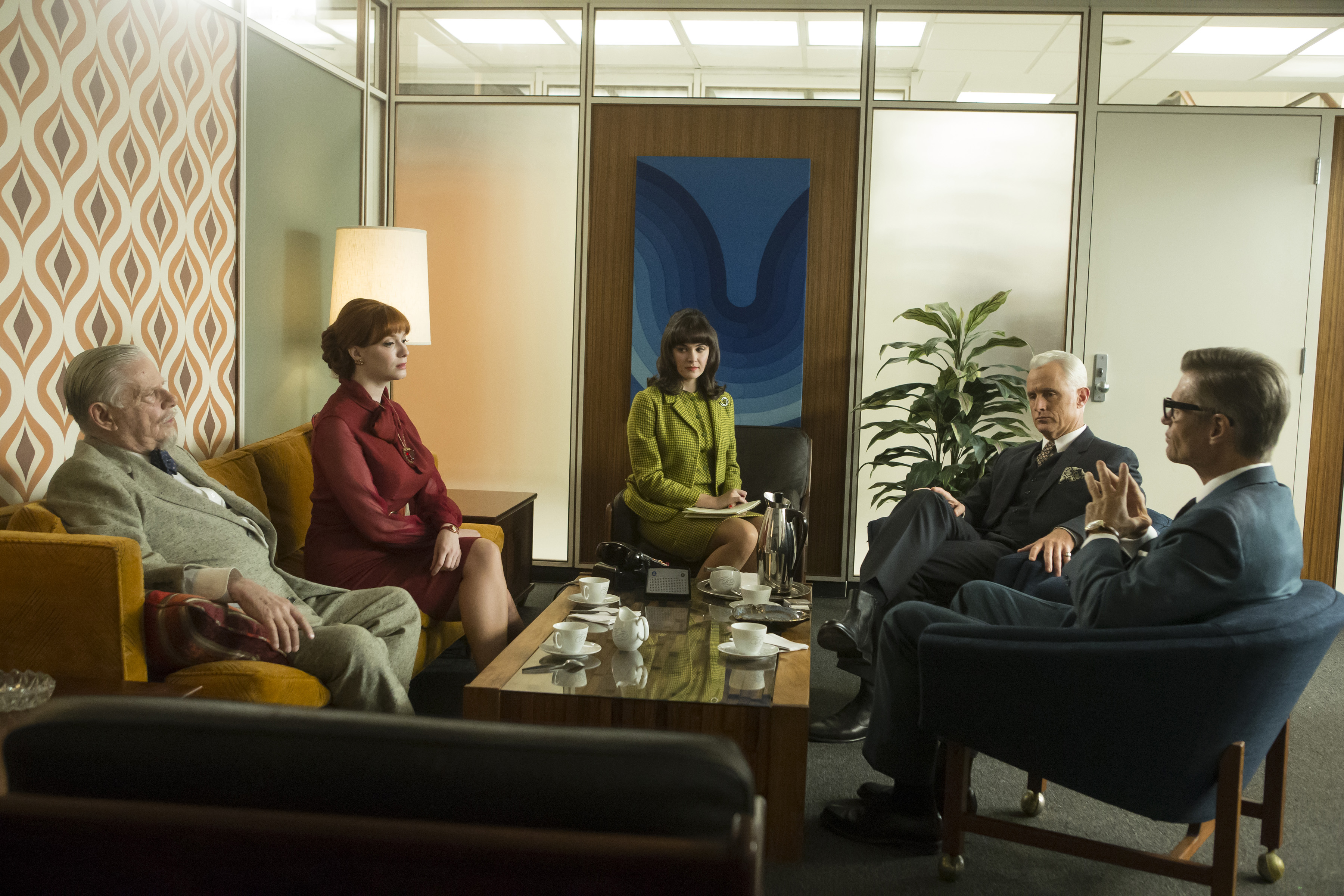 A partners' meeting on Mad Men.