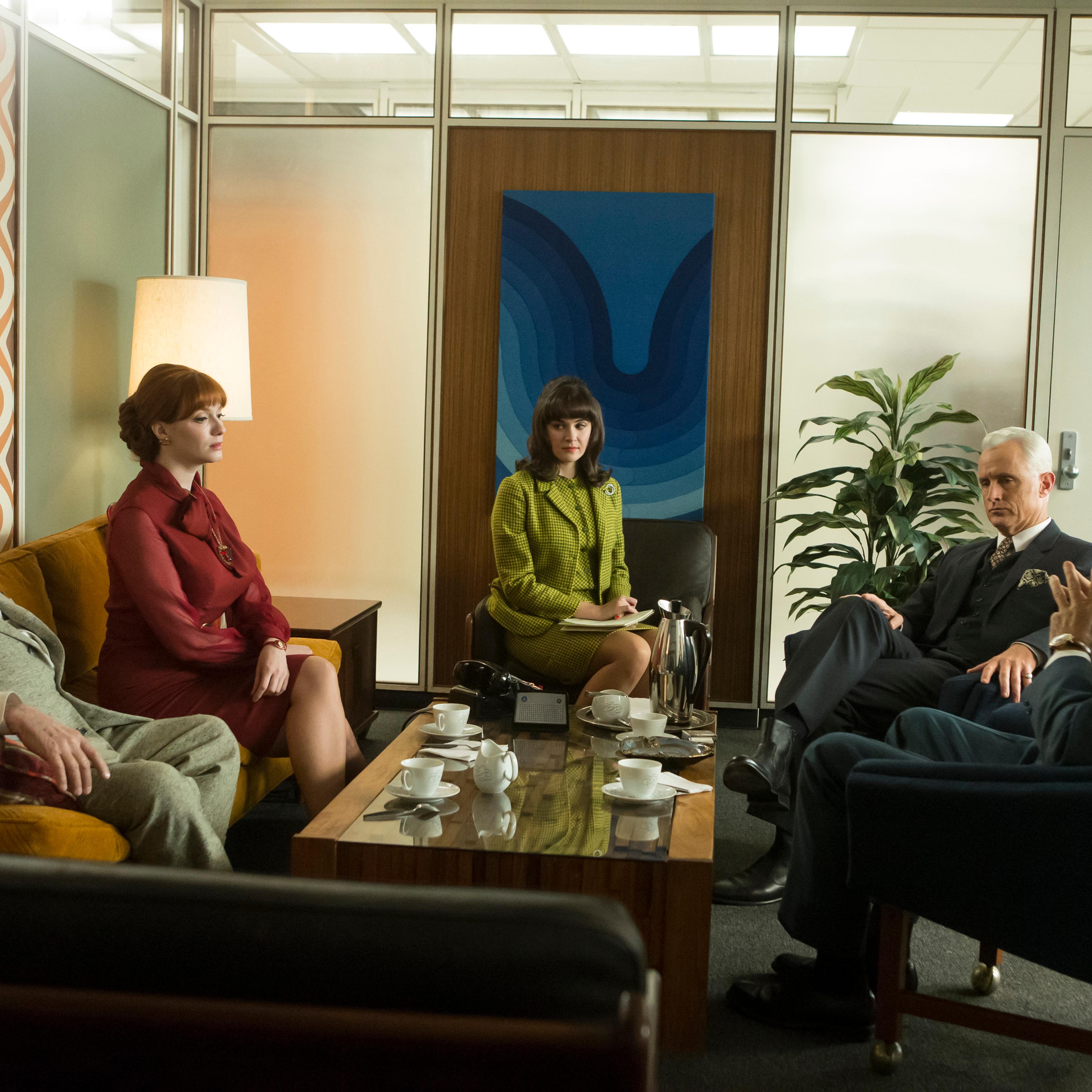 A partners' meeting on Mad Men.
