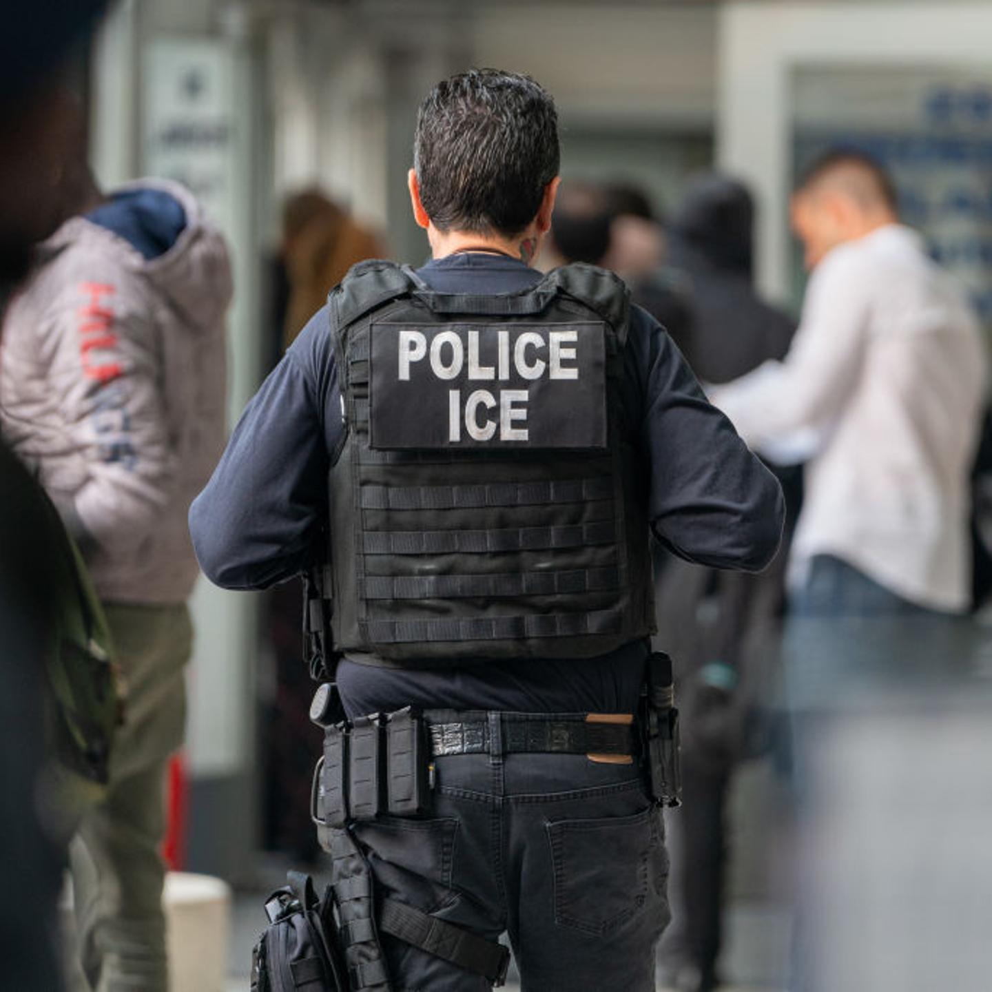 Asylum Seeking Migrants Wait In Line For Immigration Customs Enforcement Appointments