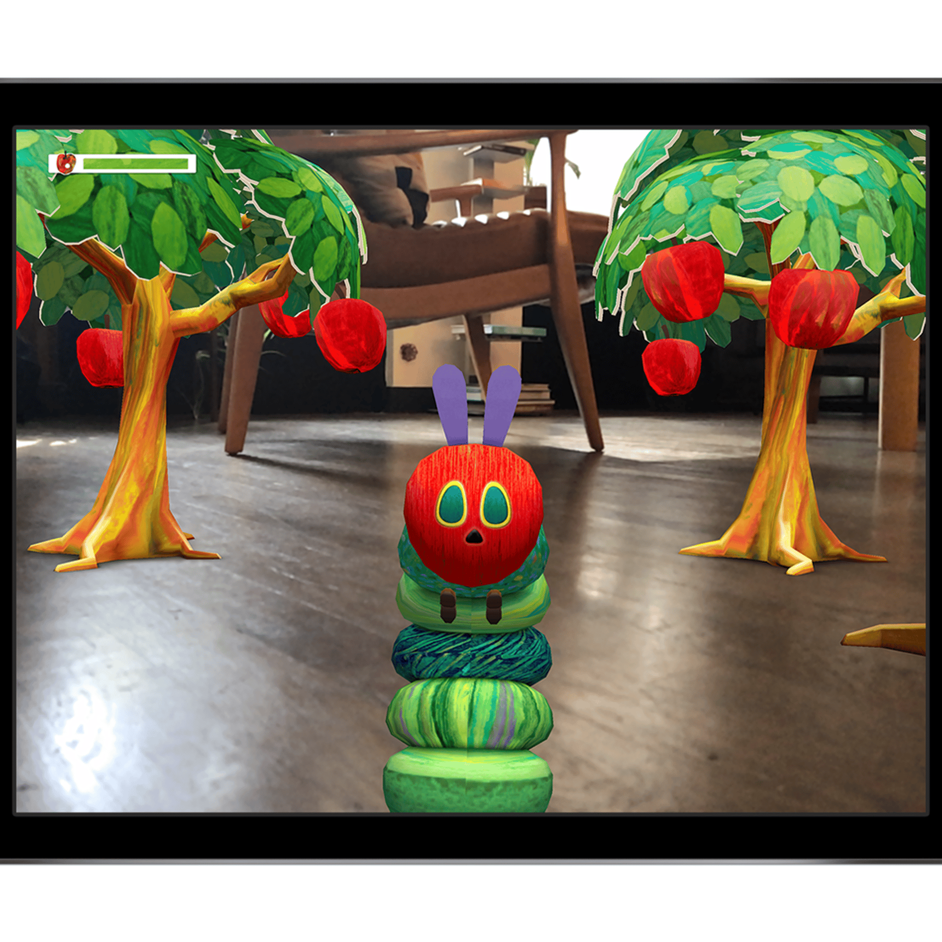 An Apple ARKit demonstration of Touch Press's The Very Hungry Caterpillar app