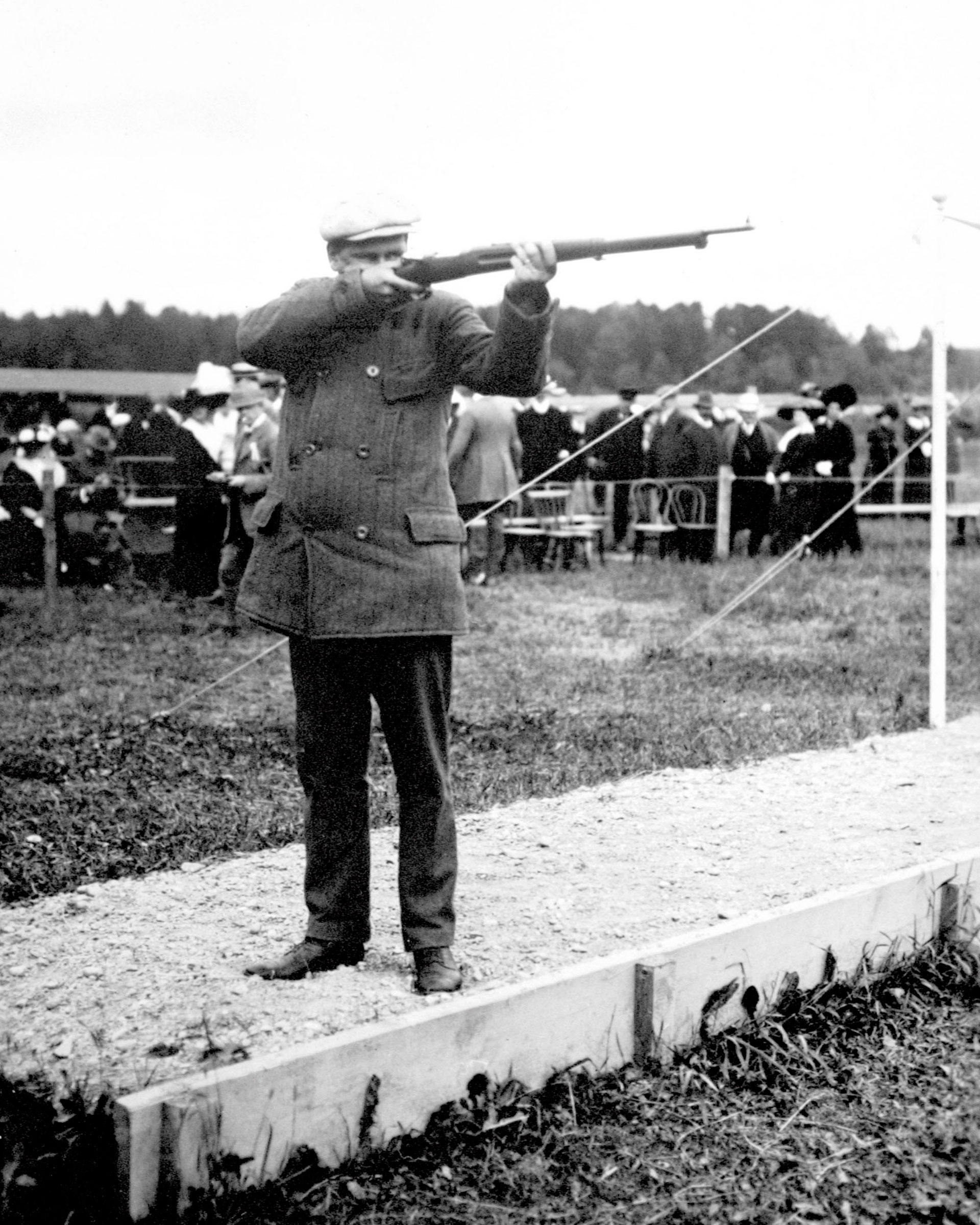 Running deer shooting at the 1912 Stockholm Olympic Games.