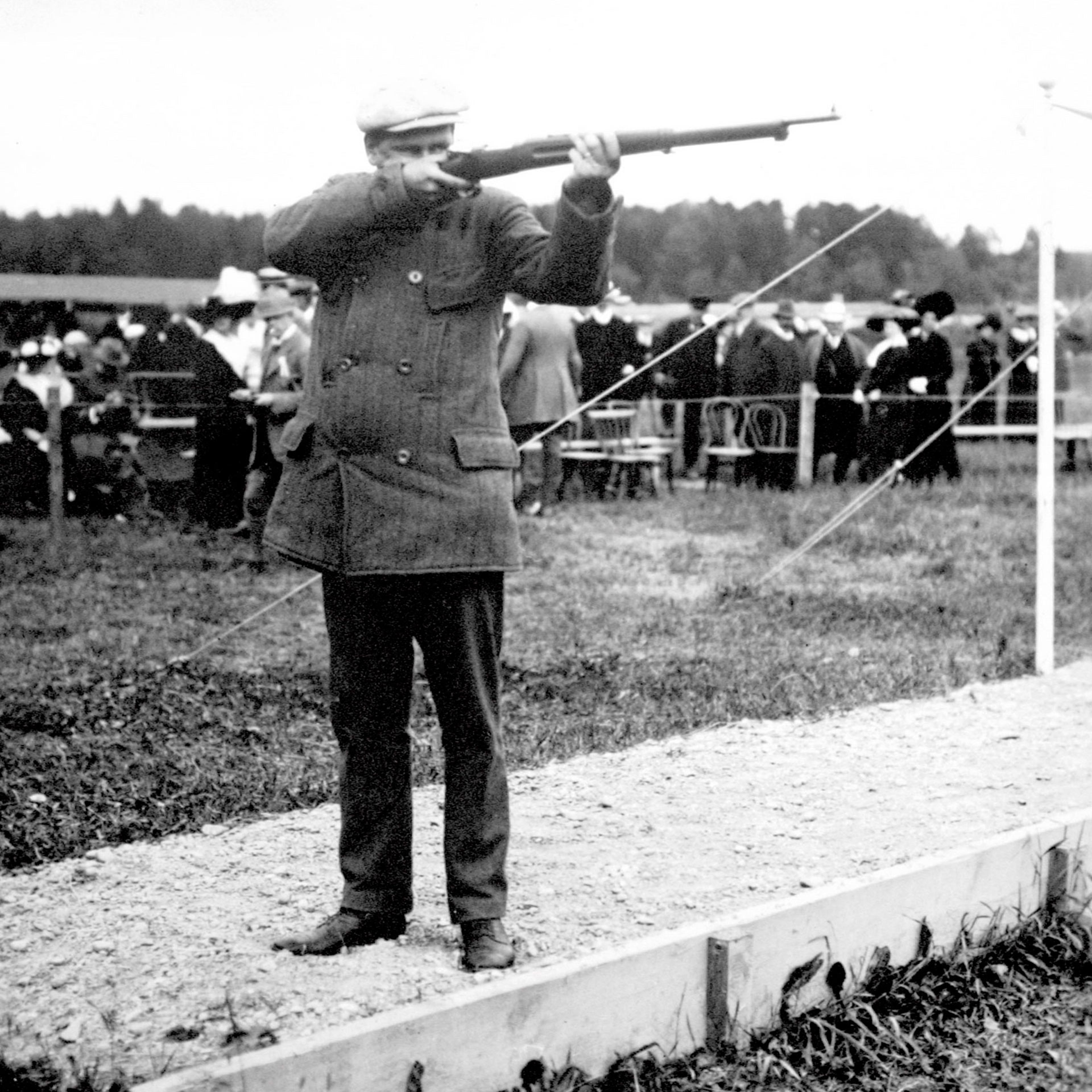 Running deer shooting at the 1912 Stockholm Olympic Games.