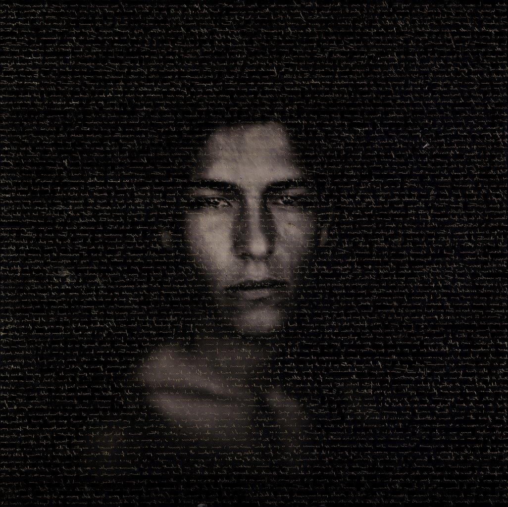 "'Pablo',Letters to my grandchildren," 2016. Ambrotype, wet collodion on acrylic glass, varnish, paint, gold leaf.