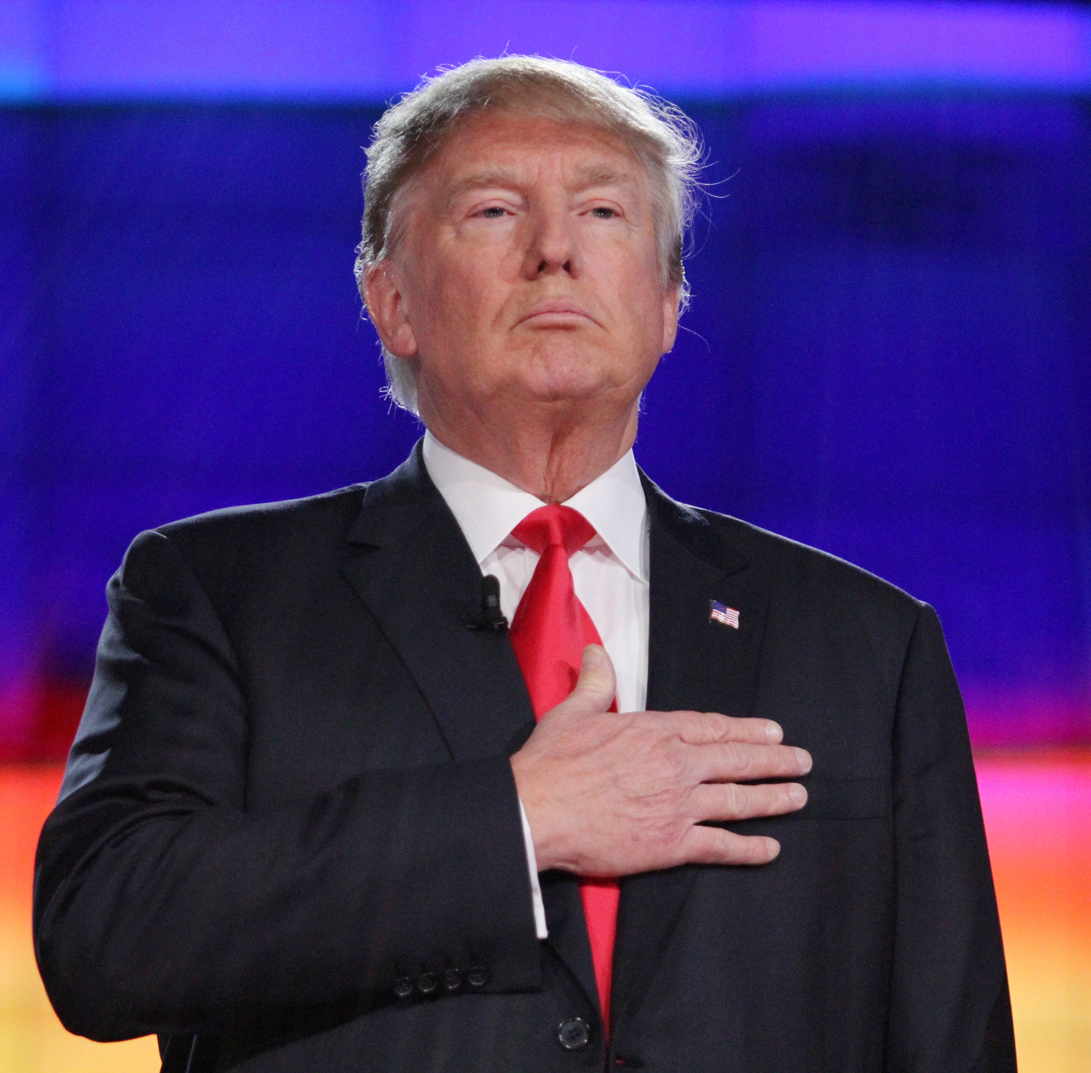 Donald Trump at the Republican presidential debate, in Las Vegas on Dec .15, 2015.