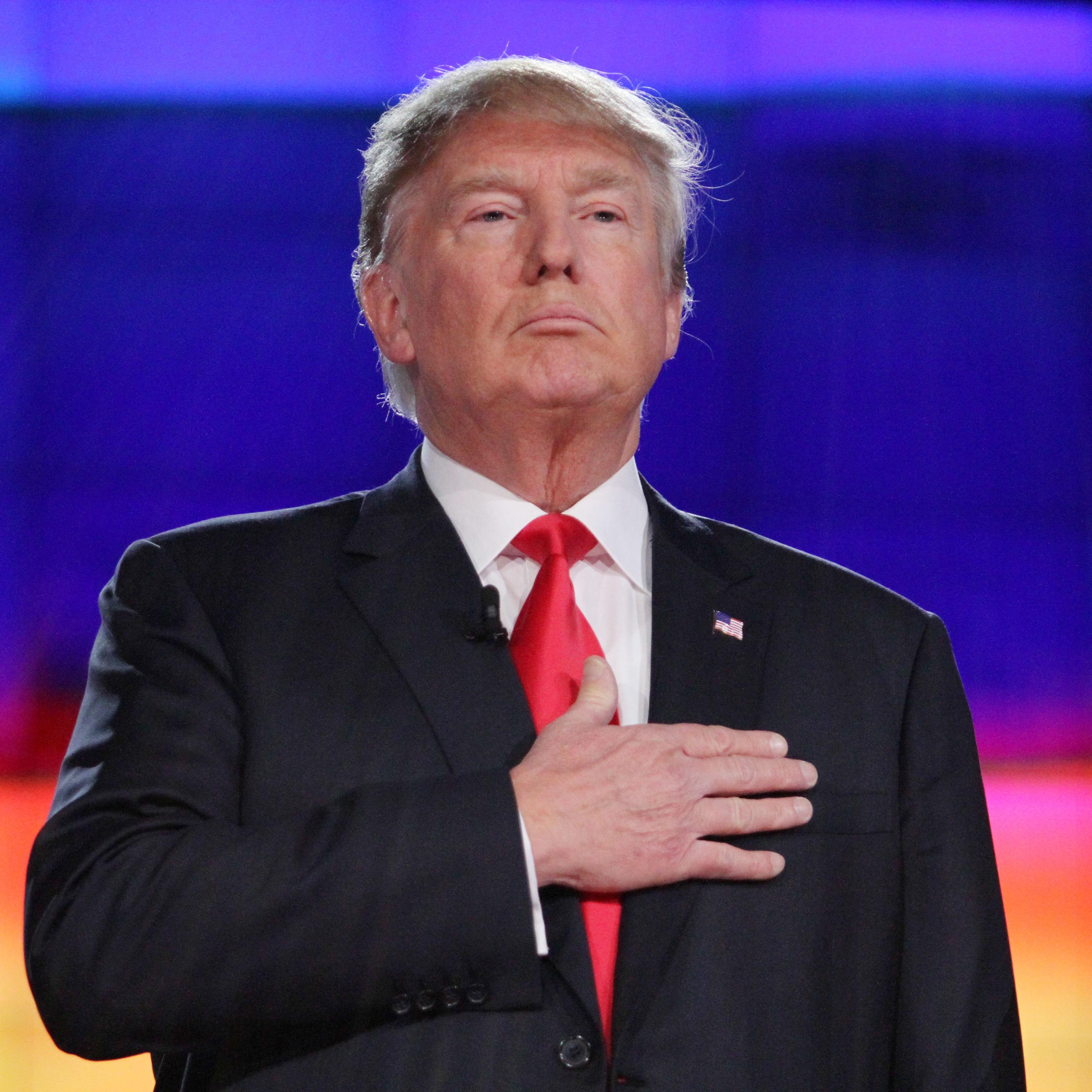 Donald Trump at the Republican presidential debate, in Las Vegas on Dec .15, 2015.