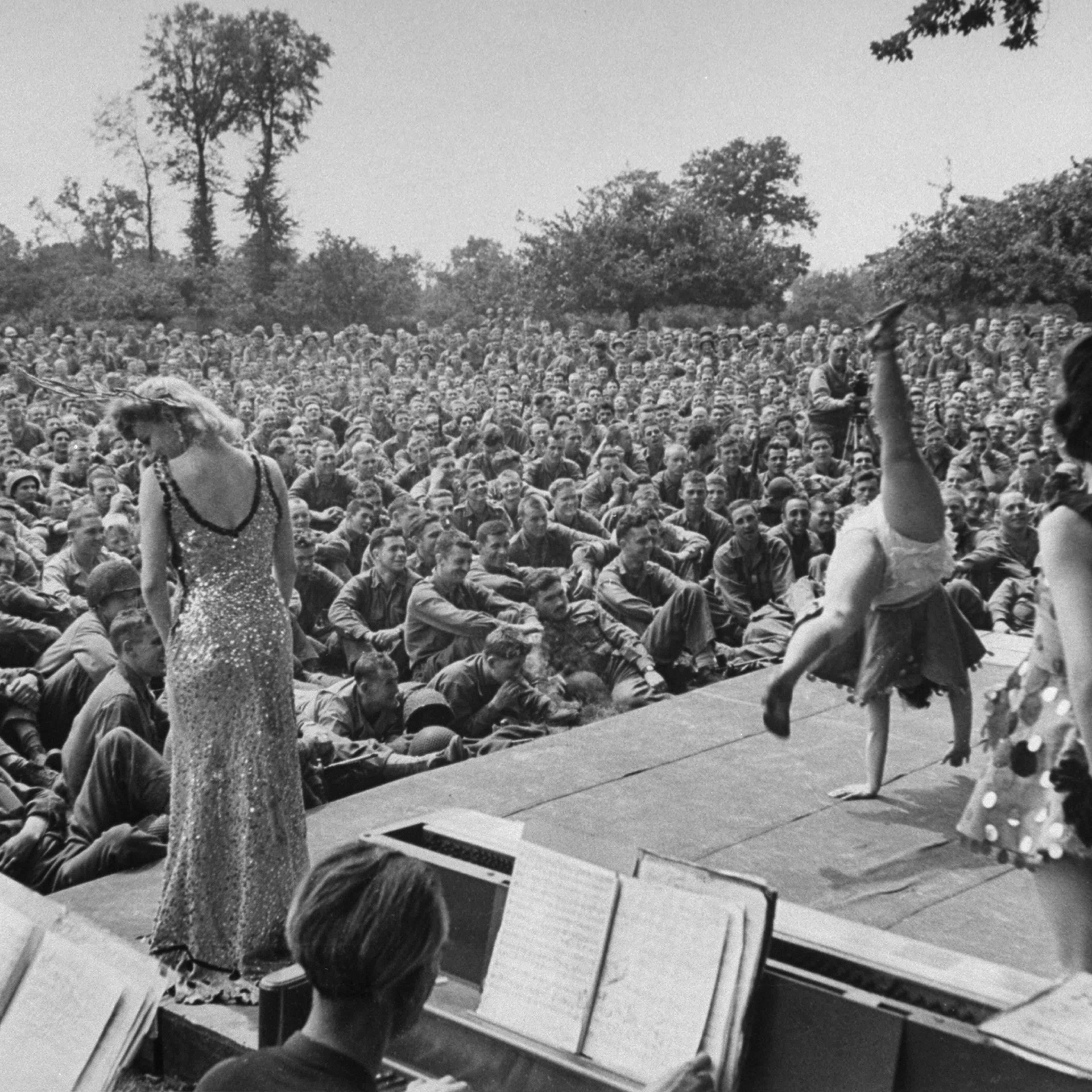 Show for the Troops After D-Day, 1944