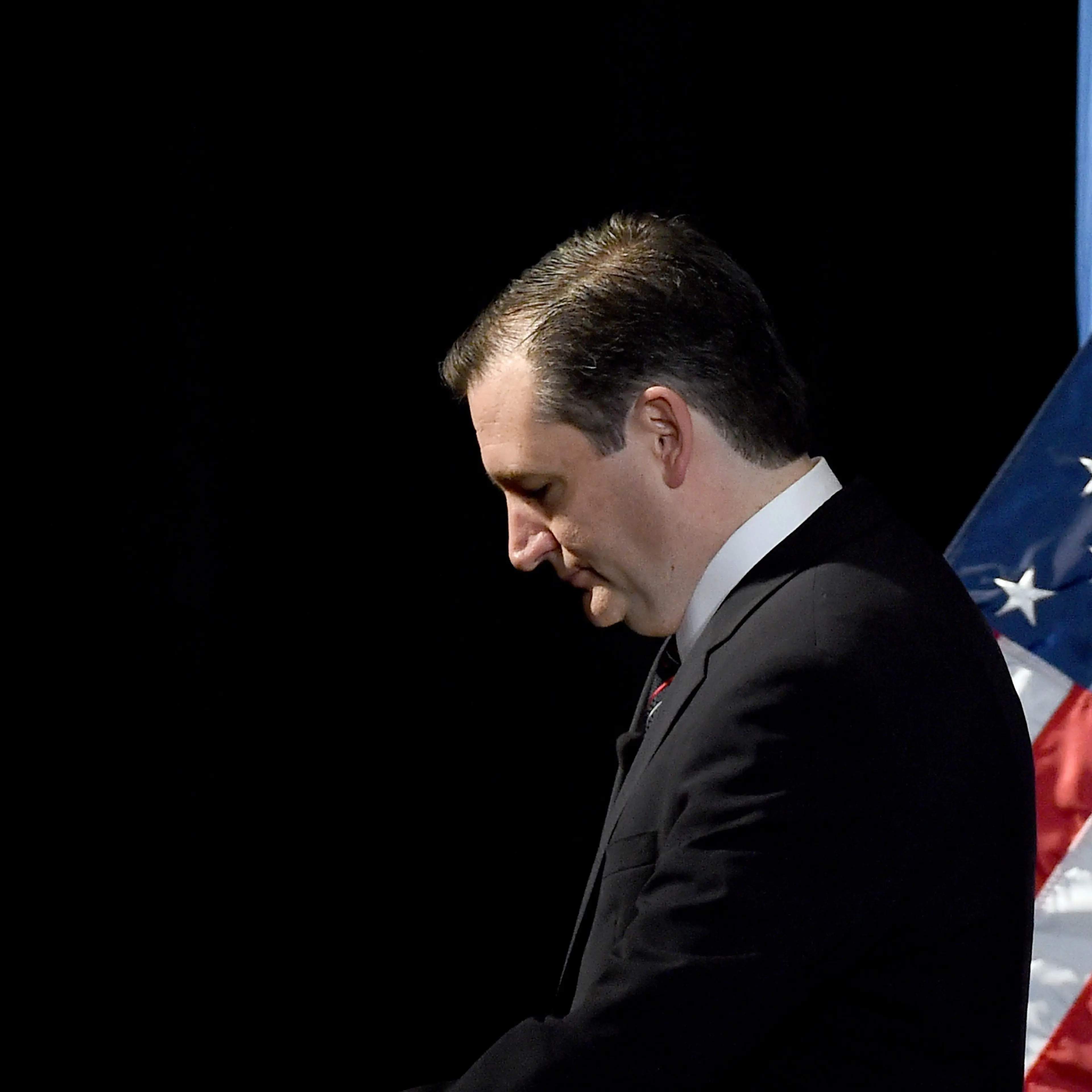 Republican presidential candidate U.S. Sen. Ted Cruz leaves the stage after speaking during the Republican Jewish Coalition spring leadership meeting at The Venetian Las Vegas on April 25, 2015 in Las Vegas, Nevada.