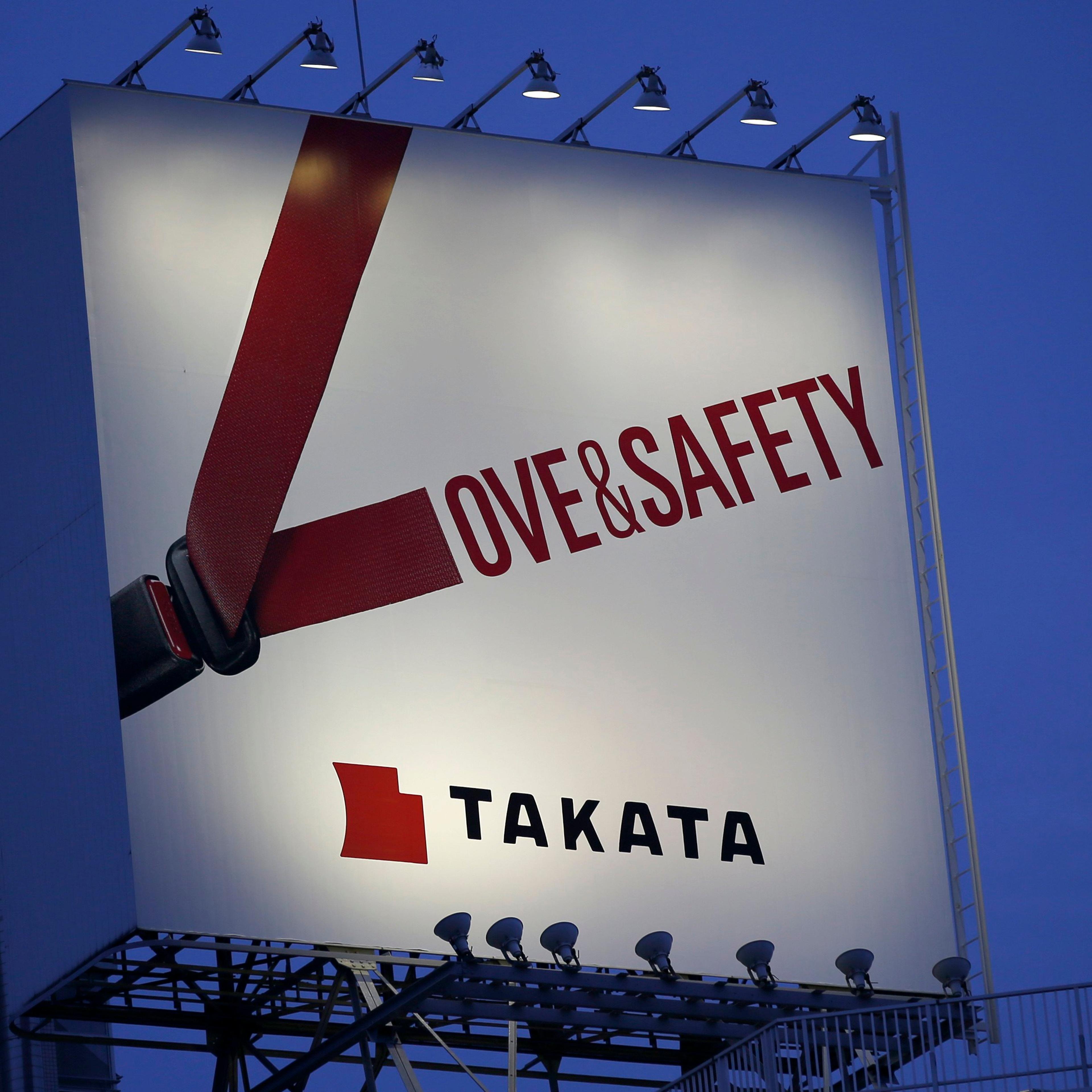A billboard advertisement of Takata Corp in Tokyo on Sept. 17, 2014 f