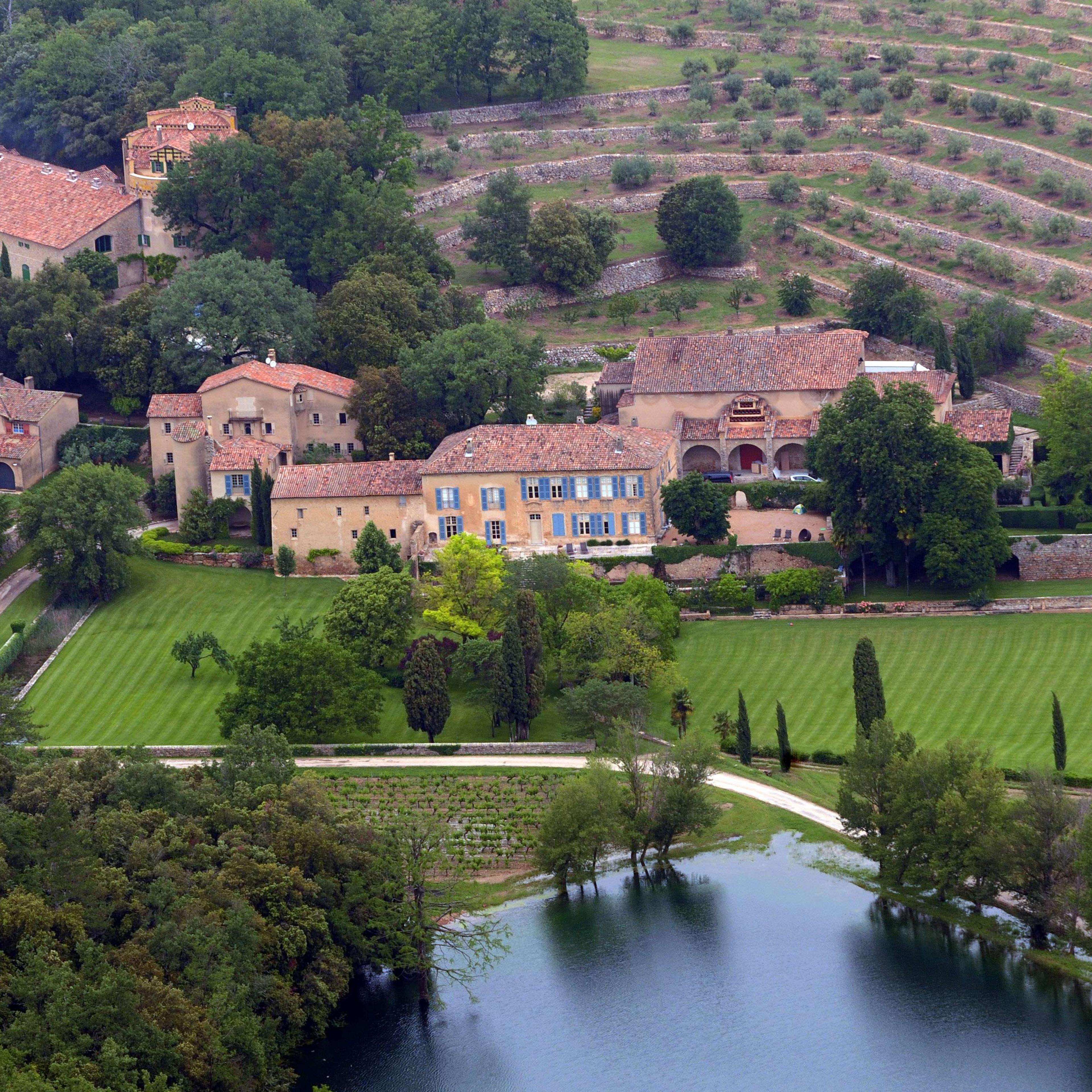 The Chateau Miraval, a vineyard estate owned by US actors Brad Pitt and Angelina Jolie in Le Val, southeastern France on May 31, 2008.