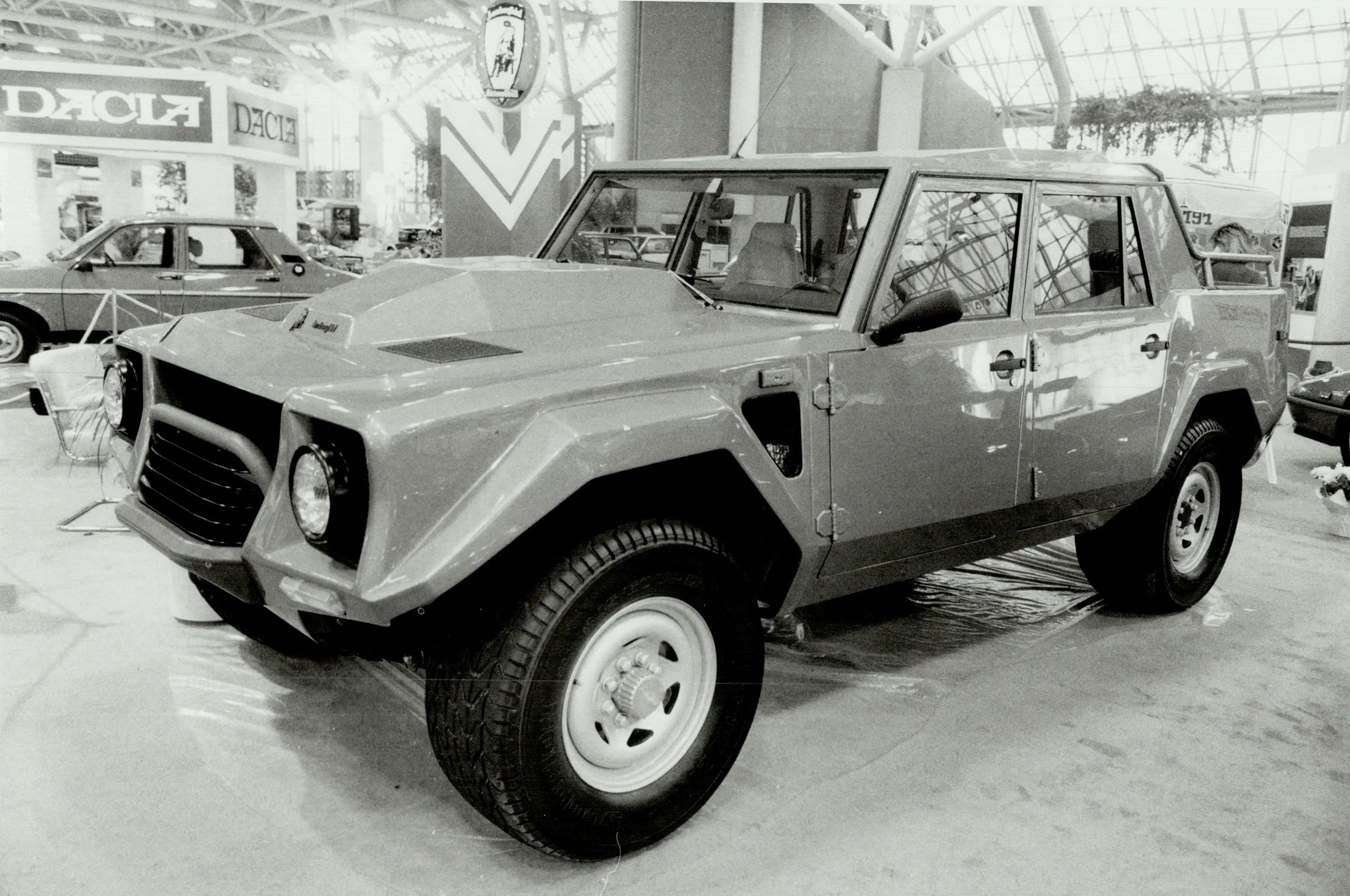 CANADA - FEBRUARY 18: Reindeer or Horse Power? Lamborghini?s LM002 has everything the modern Santa Claus could want. How about 455 horsepower and four-wheel drive? Only things missing are tradition and reindeer power ? and maybe a no-spending-limit gas c