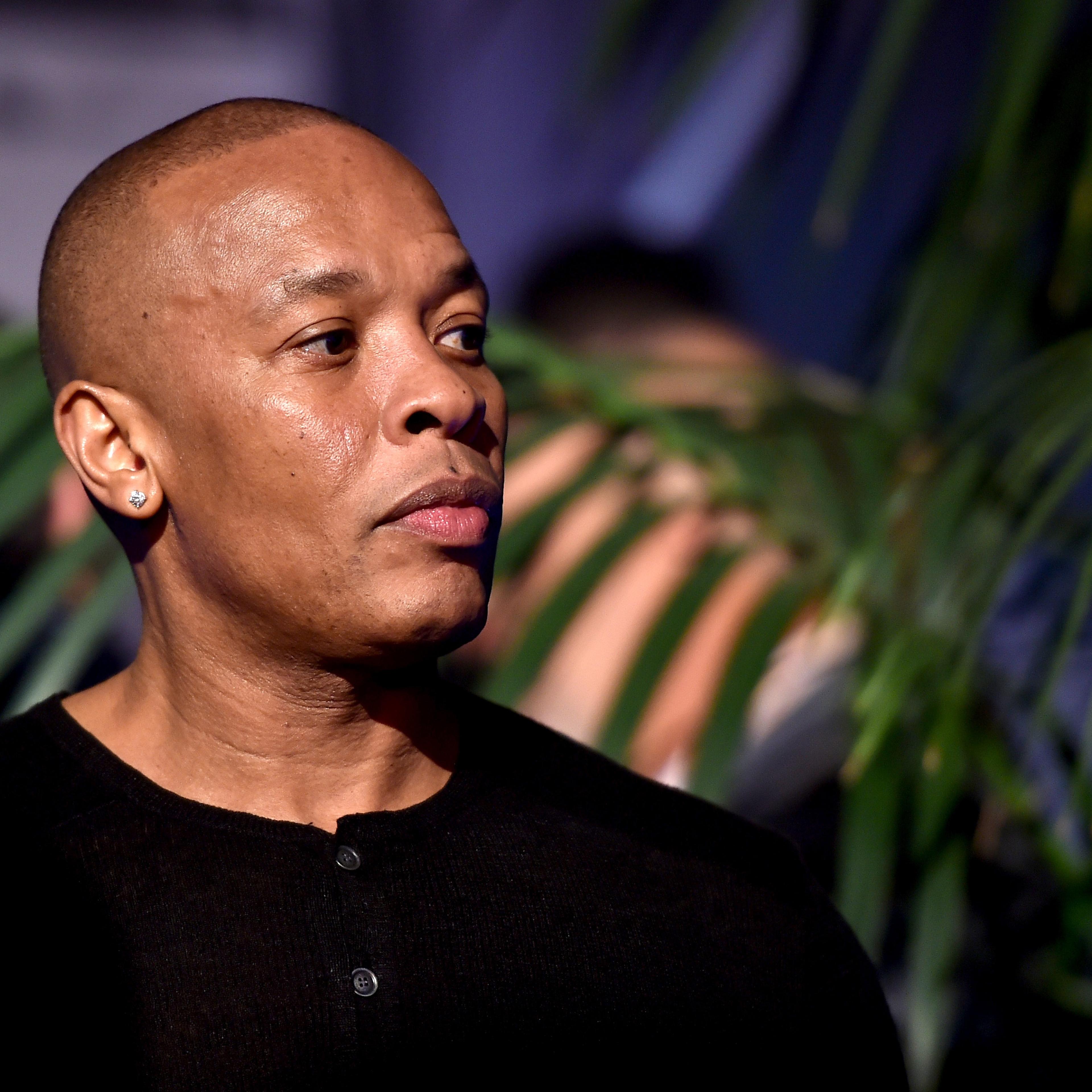 Dr. Dre at the after party for the premiere of Universal Pictures and Legendary Pictures' "Straight Outta Compton."