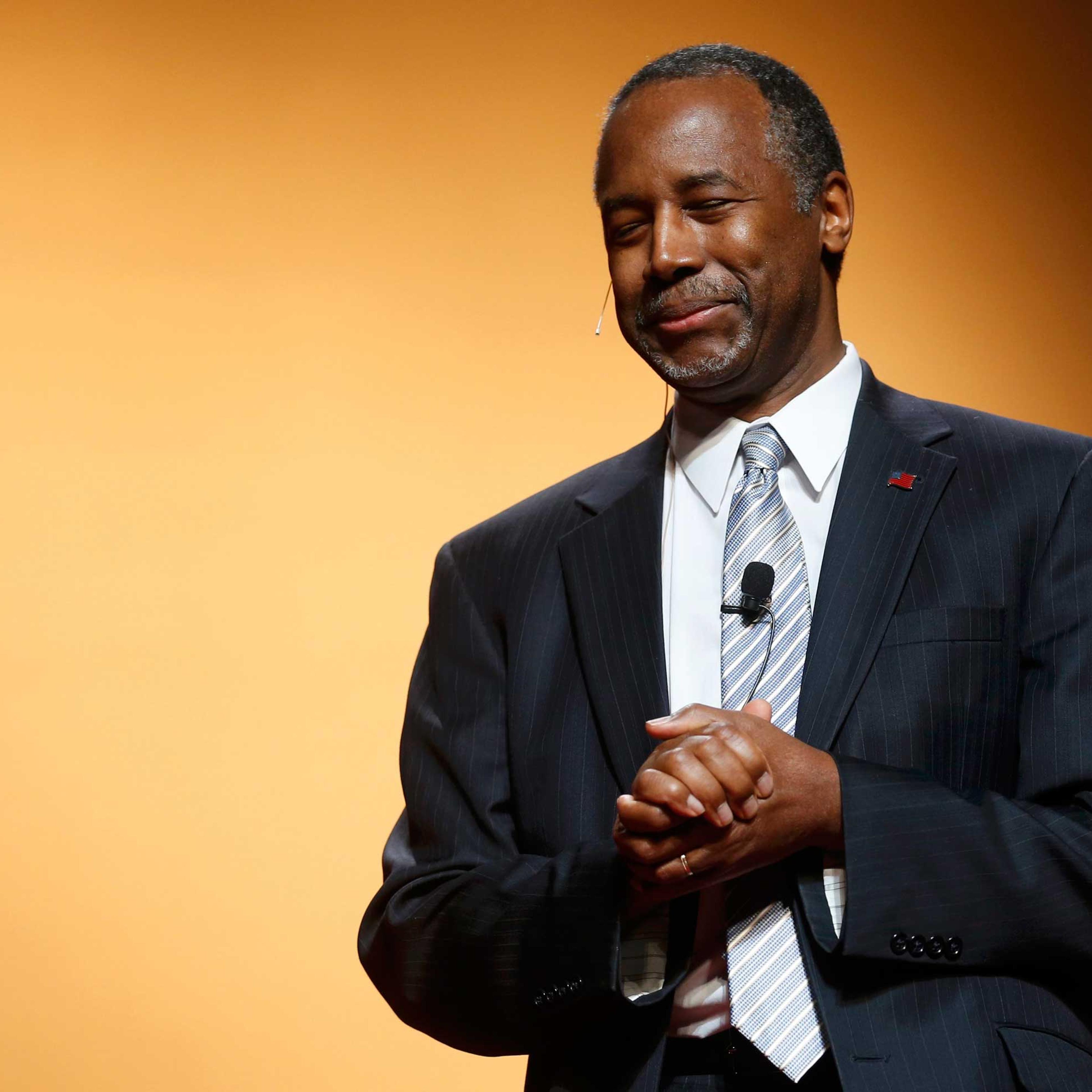 Republican U.S. presidential candidate and retired neurosurgeon Ben Carson officially launches his bid for the Republican presidential nomination in Detroit on May 4, 2015.