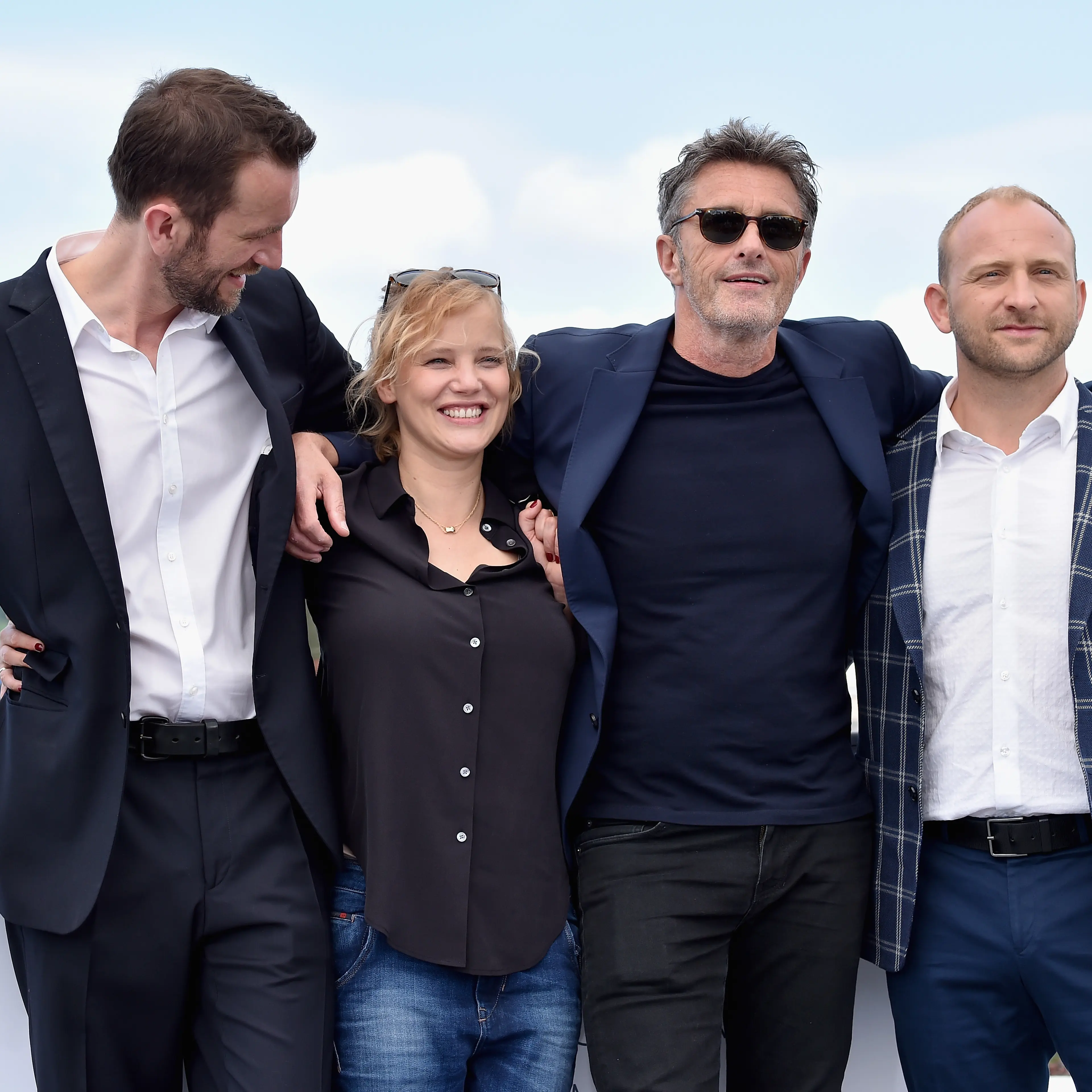 Actor Tomasz Kot, actress Joanna Kulig, director Pawel Pawlikowsk and actor Borys Szyc at the 71st annual Cannes Film Festival on May 11, 2018 in Cannes, France.