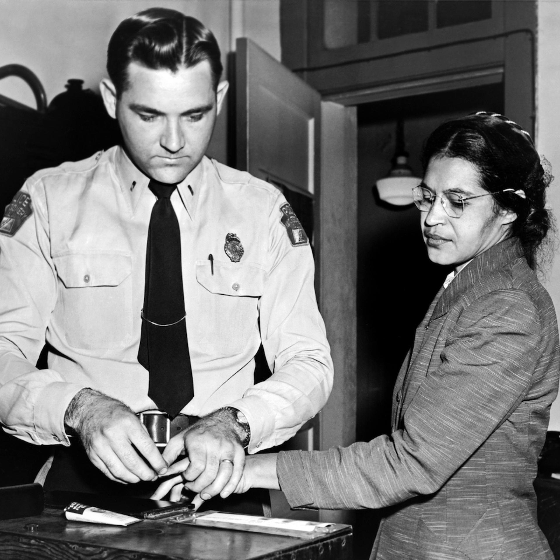 Rosa Parks Gets Fingerprinted