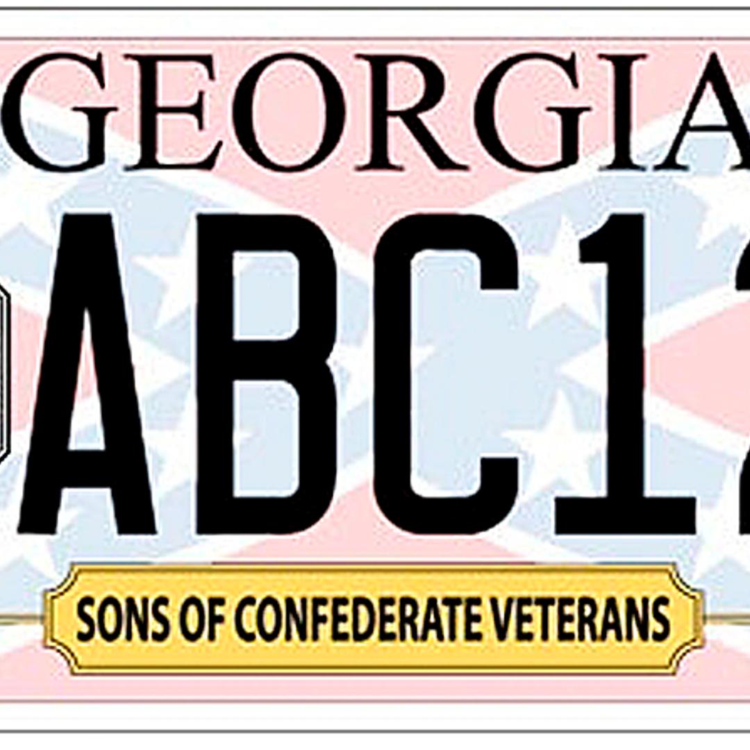 Confederate Flag License Plate Georgia