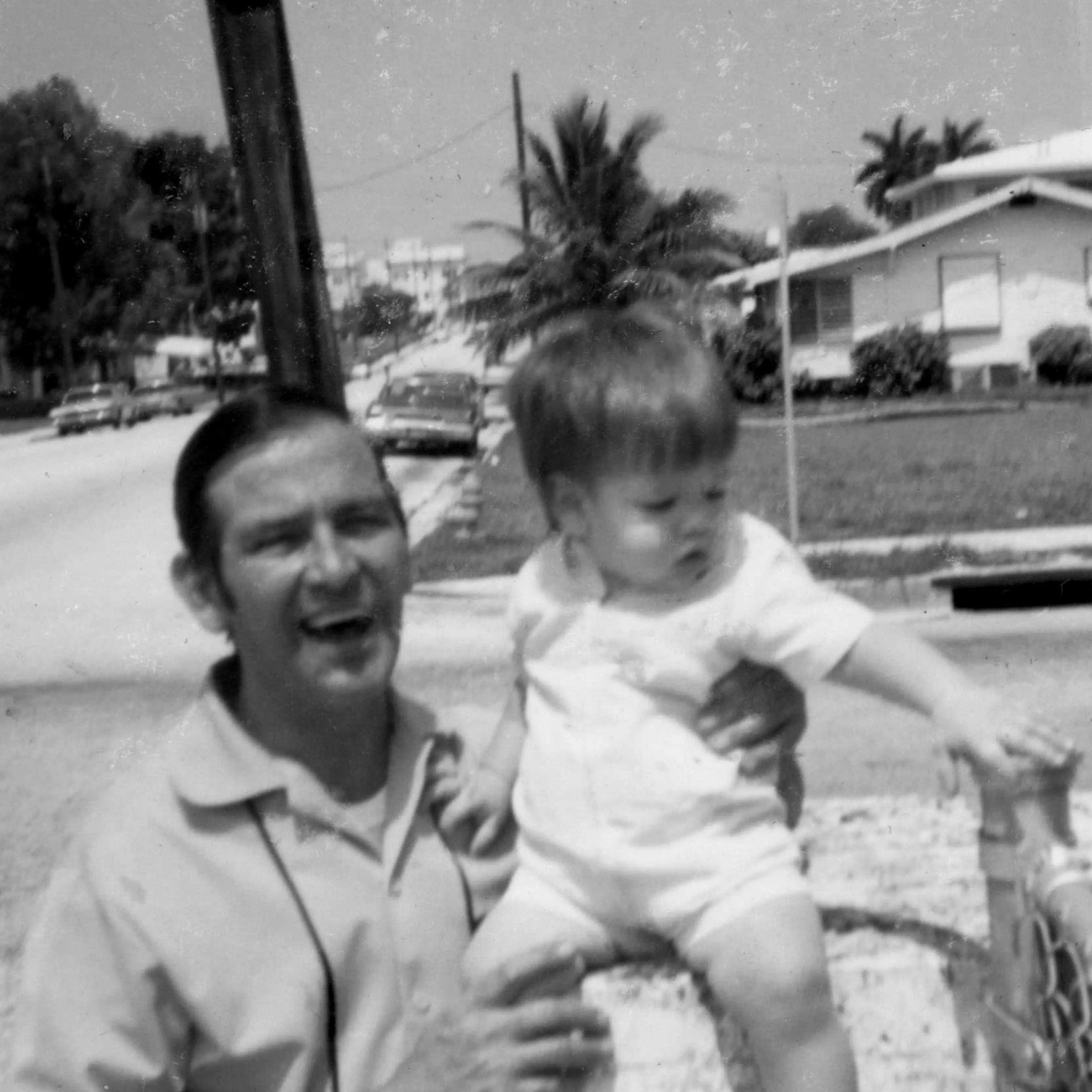 Marco Rubio and his father outside his parents first home in Miami, Fla., 1972.
