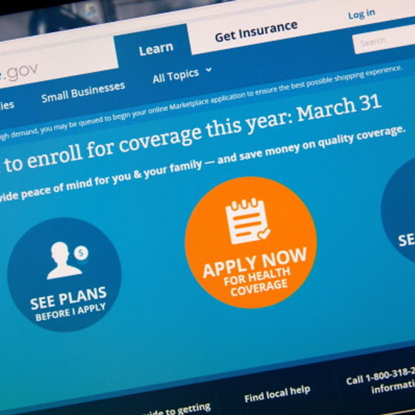This image taken March 31, 2014 in Washington, DC shows the home page for the HealthCare.gov internet site.