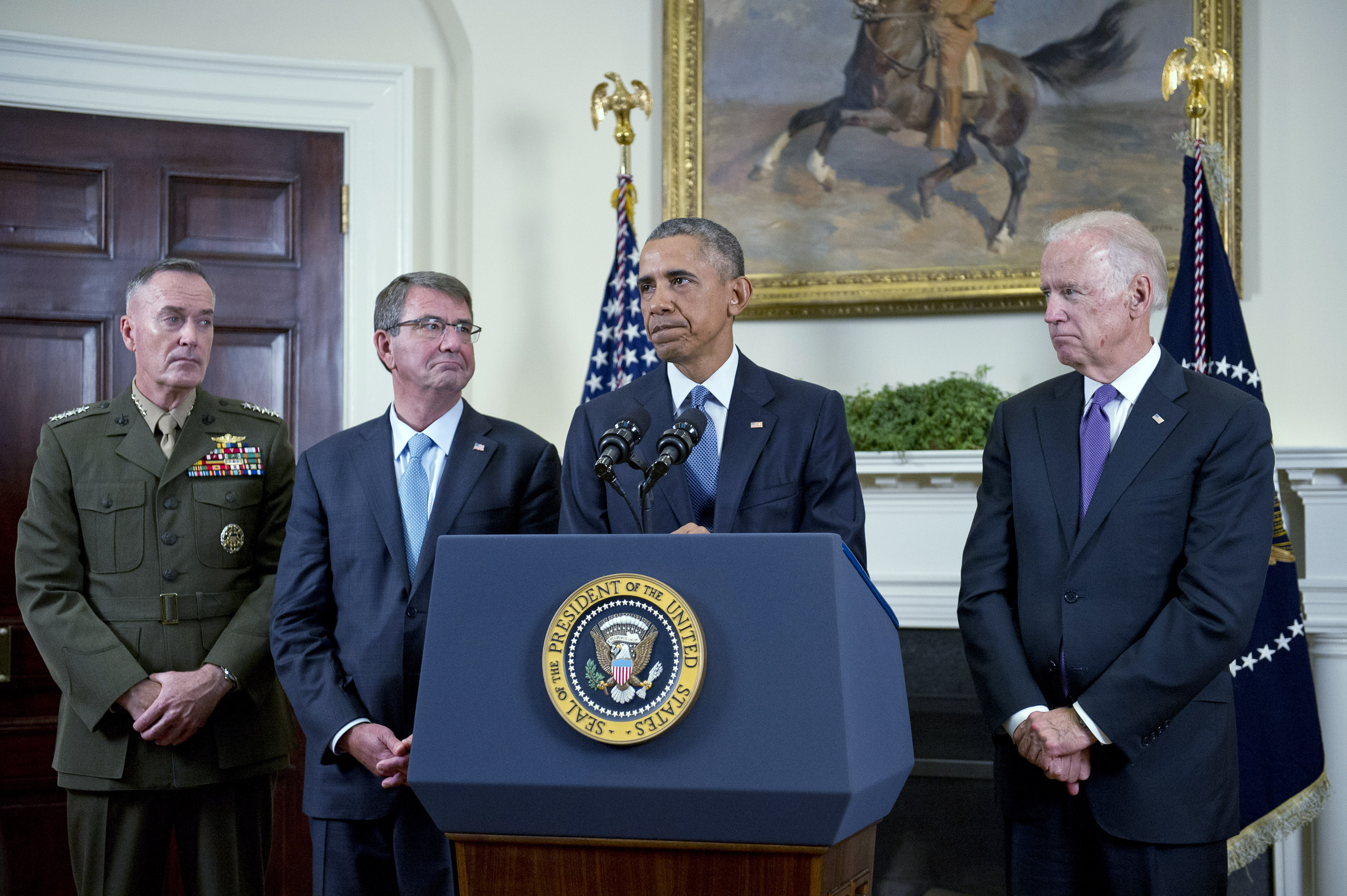 President Obama Announces Troop Level In Afghanistan To Remain At Current Level Through 2016