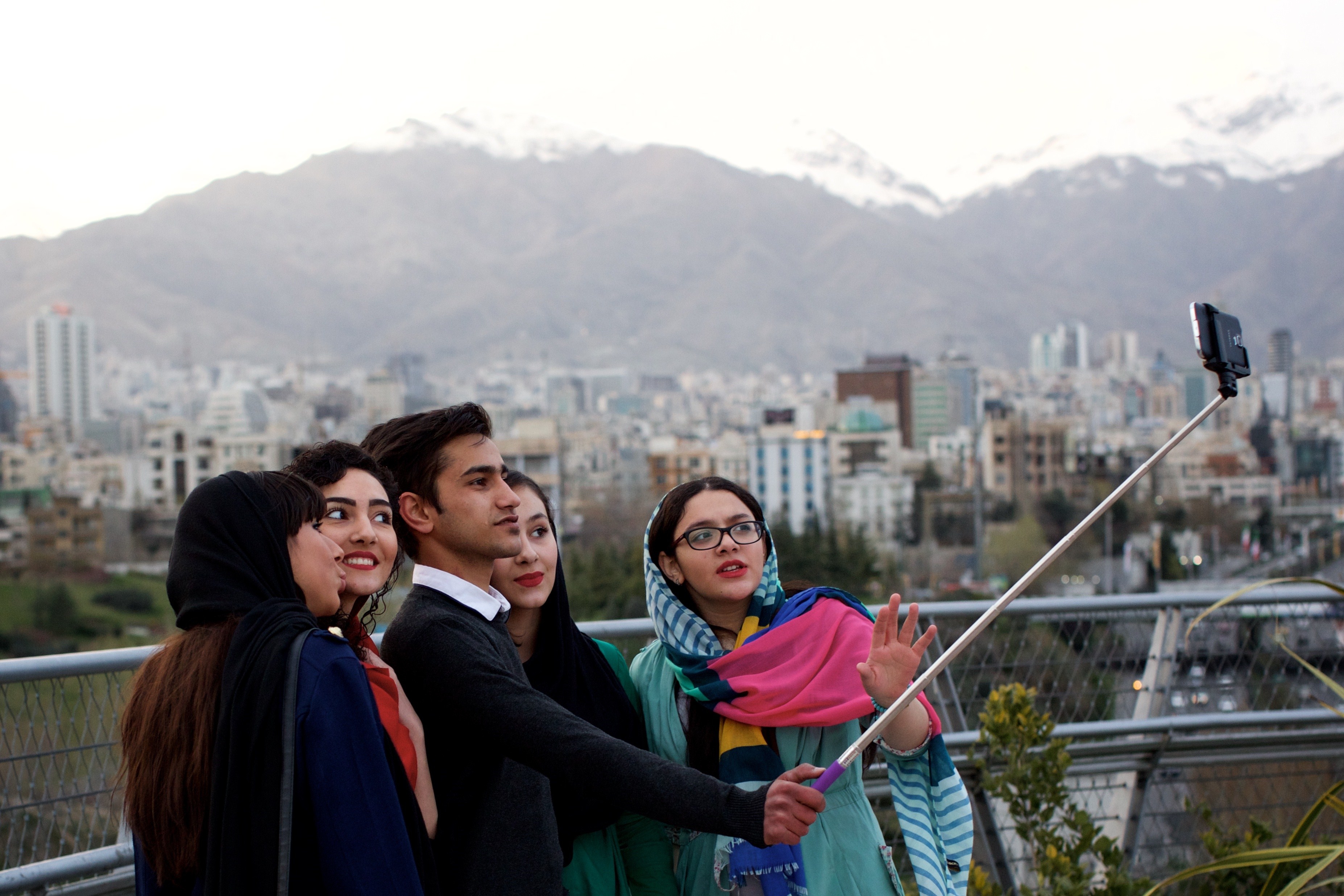 IRAN-SOCIETY-NORUZ-SELFIE