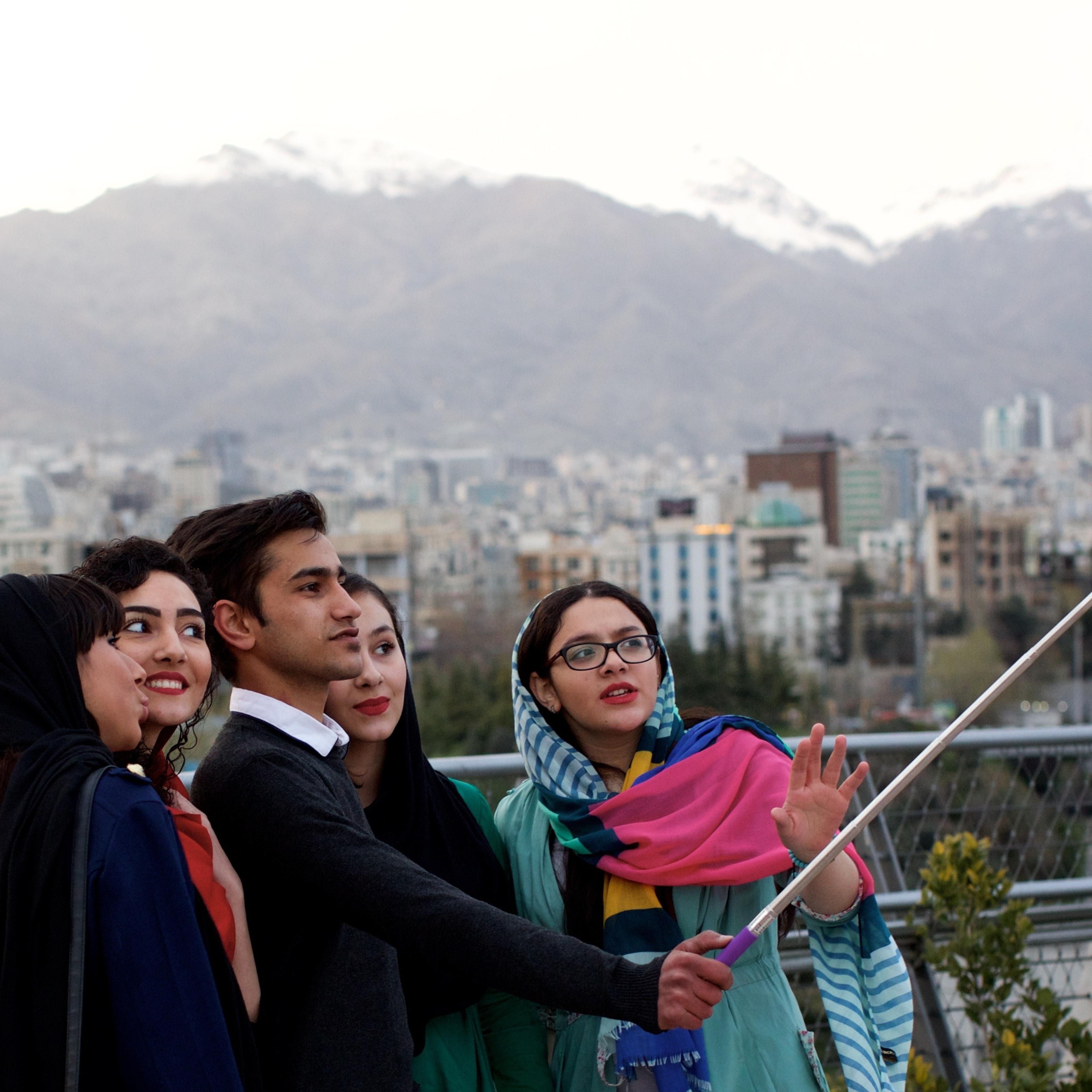 IRAN-SOCIETY-NORUZ-SELFIE