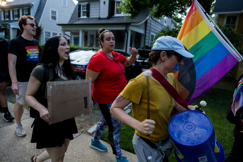 Abortion Rights Activists Protest Outside Justices’ Homes