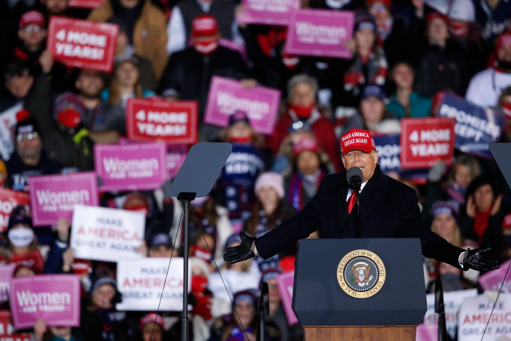 Donald Trump Ends Presidential Campaign With Two Rallies In Michigan