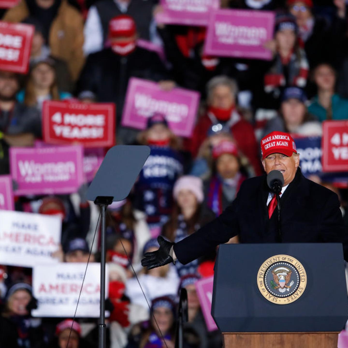 Donald Trump Ends Presidential Campaign With Two Rallies In Michigan