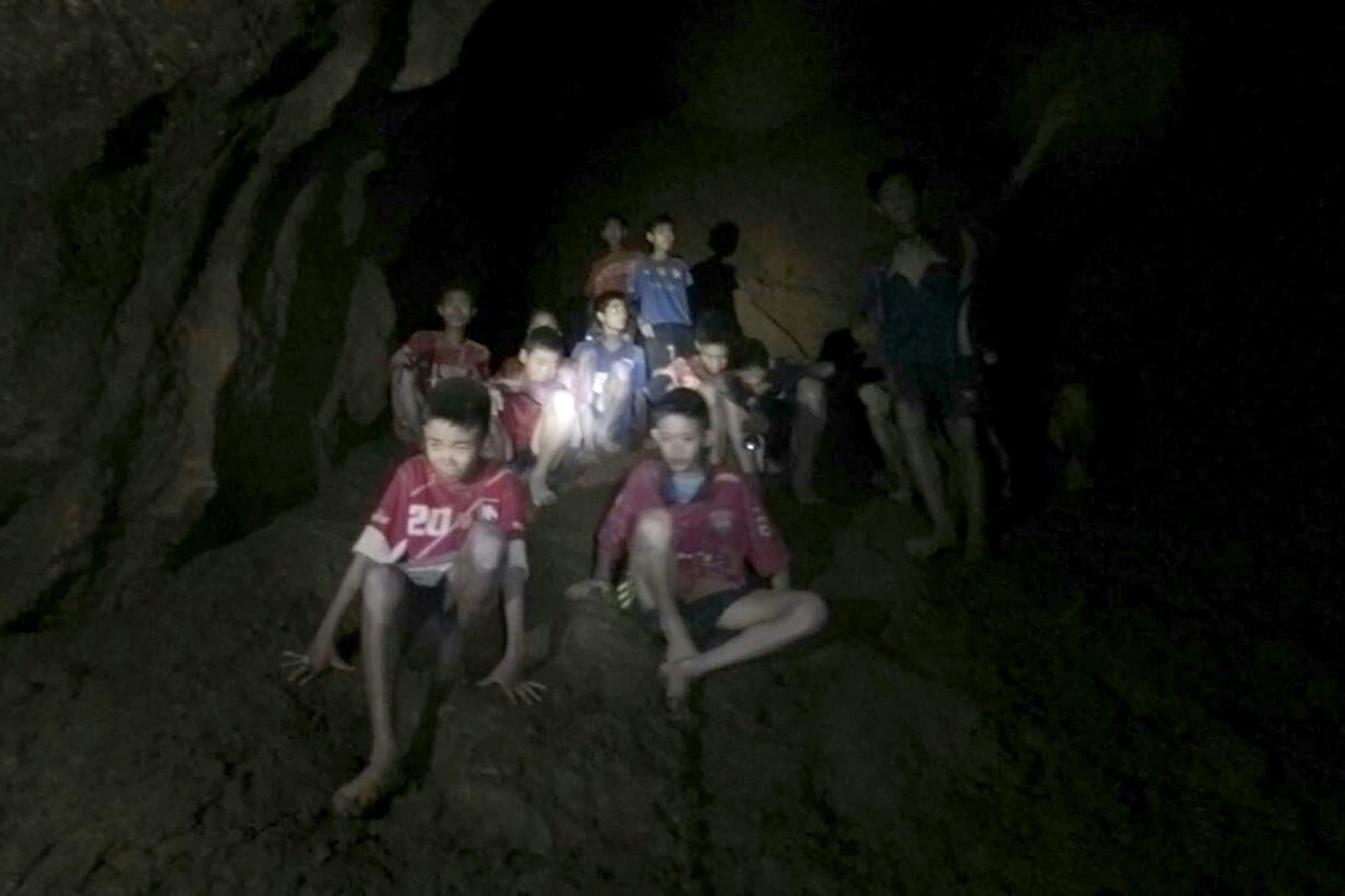 Thailand Navy Video of Soccer Team Rescued from Cave