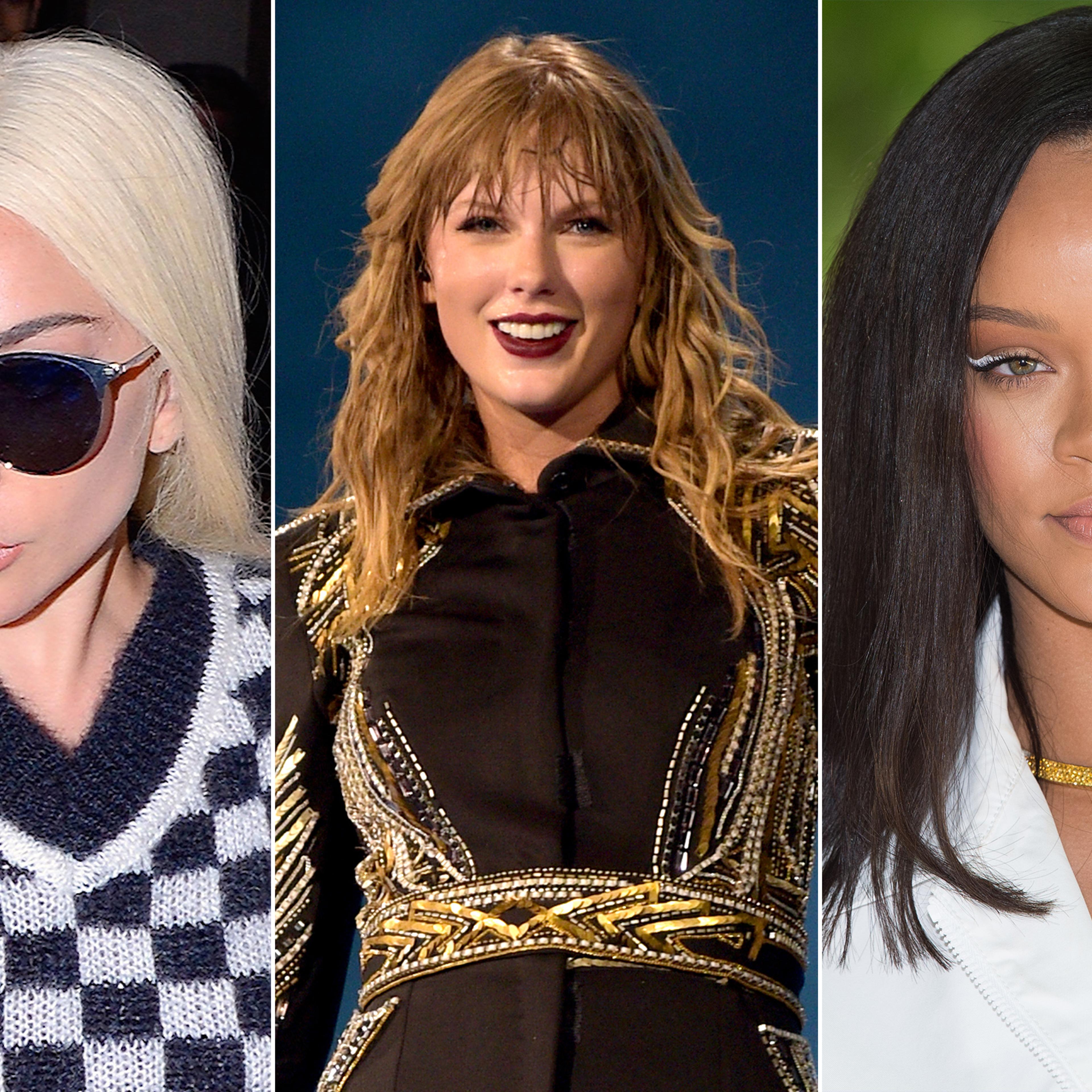Lady Gaga, Taylor Swift, and Rihanna
