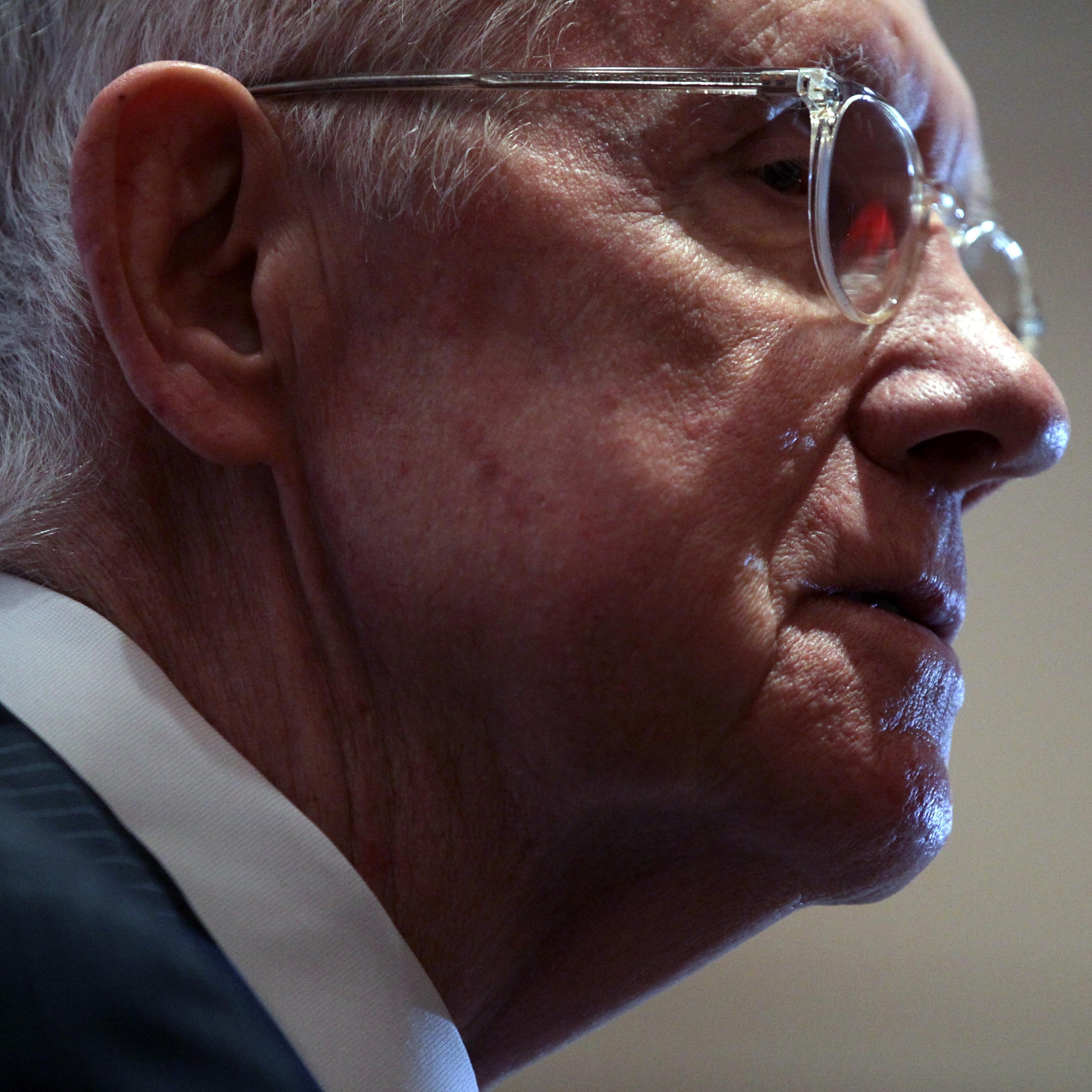 Sen. Harry Reid Holds News Conference Prior To Democratic Debate In Vegas