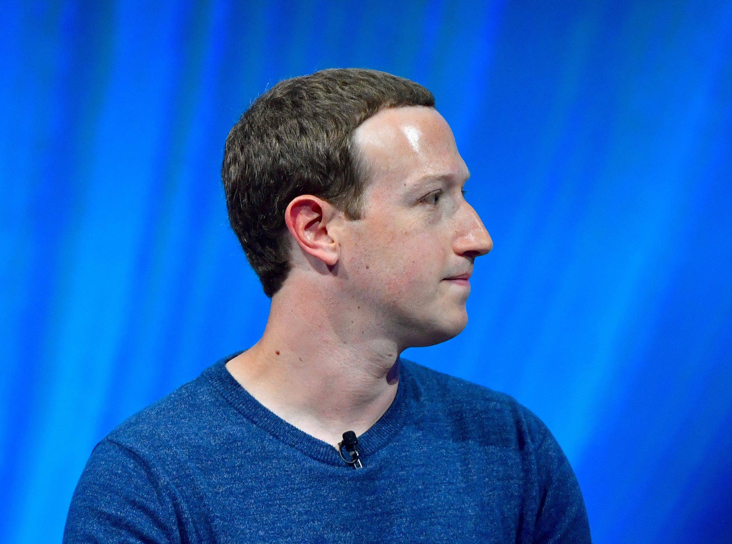 Facebook's CEO Mark Zuckerberg at the VivaTech (Viva Technology) trade fair in Paris, on May 24, 2018.