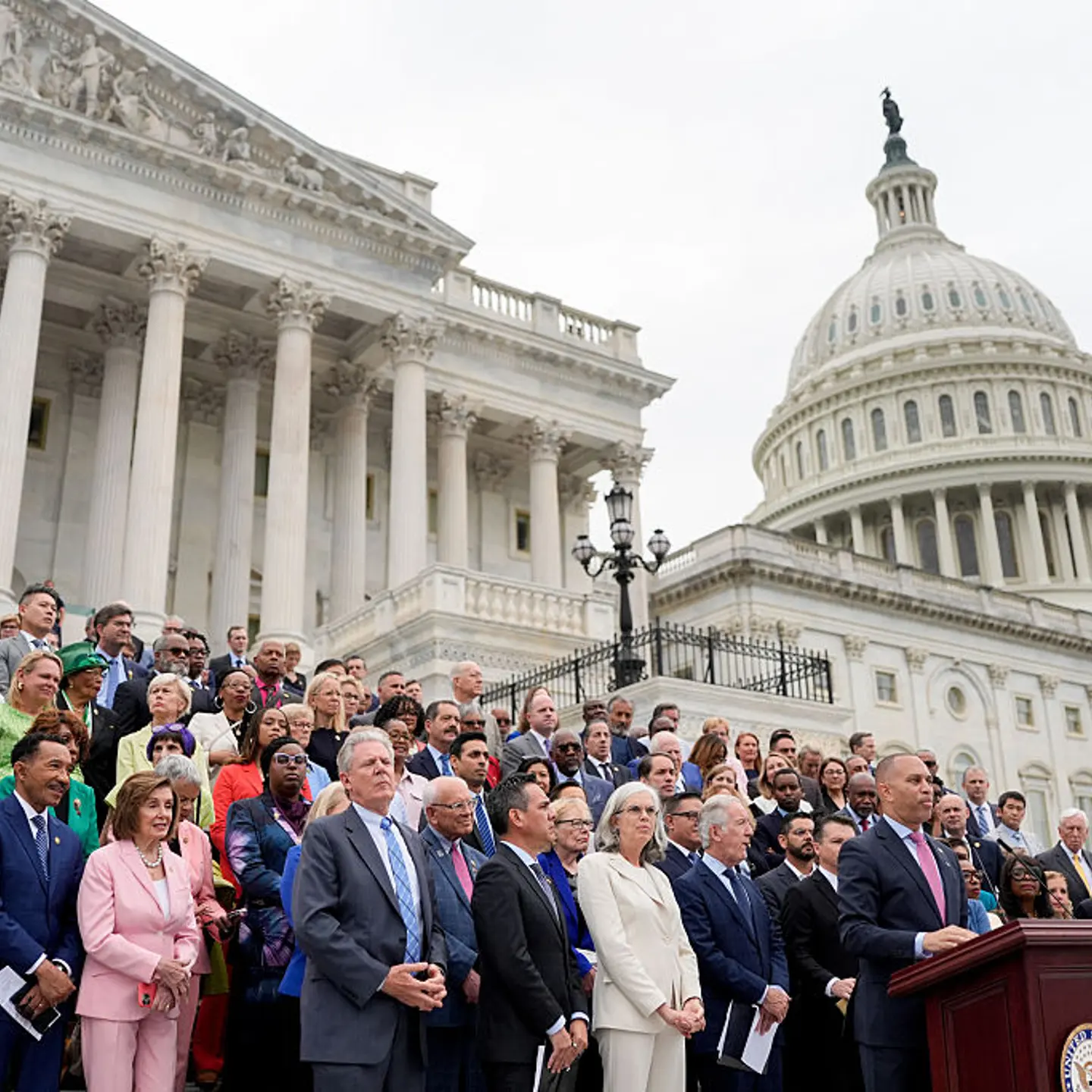 House Democrats outside the US Capitol