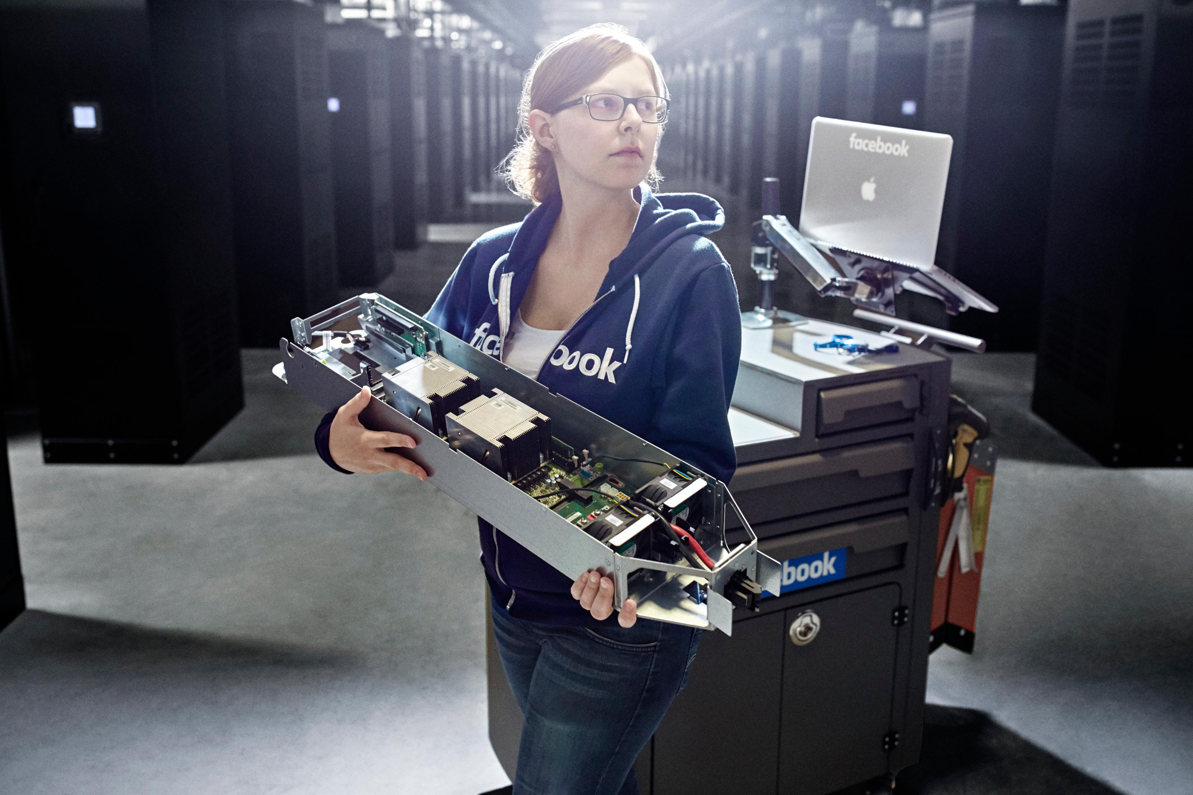 Each technician services about 25,000 servers. Emilie De Clercq, Data Center Technician.
