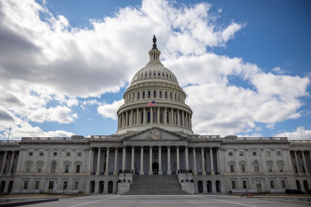 Photo taken on March 6, 2021 shows the U.S. Capitol building in Washington, D.C.
