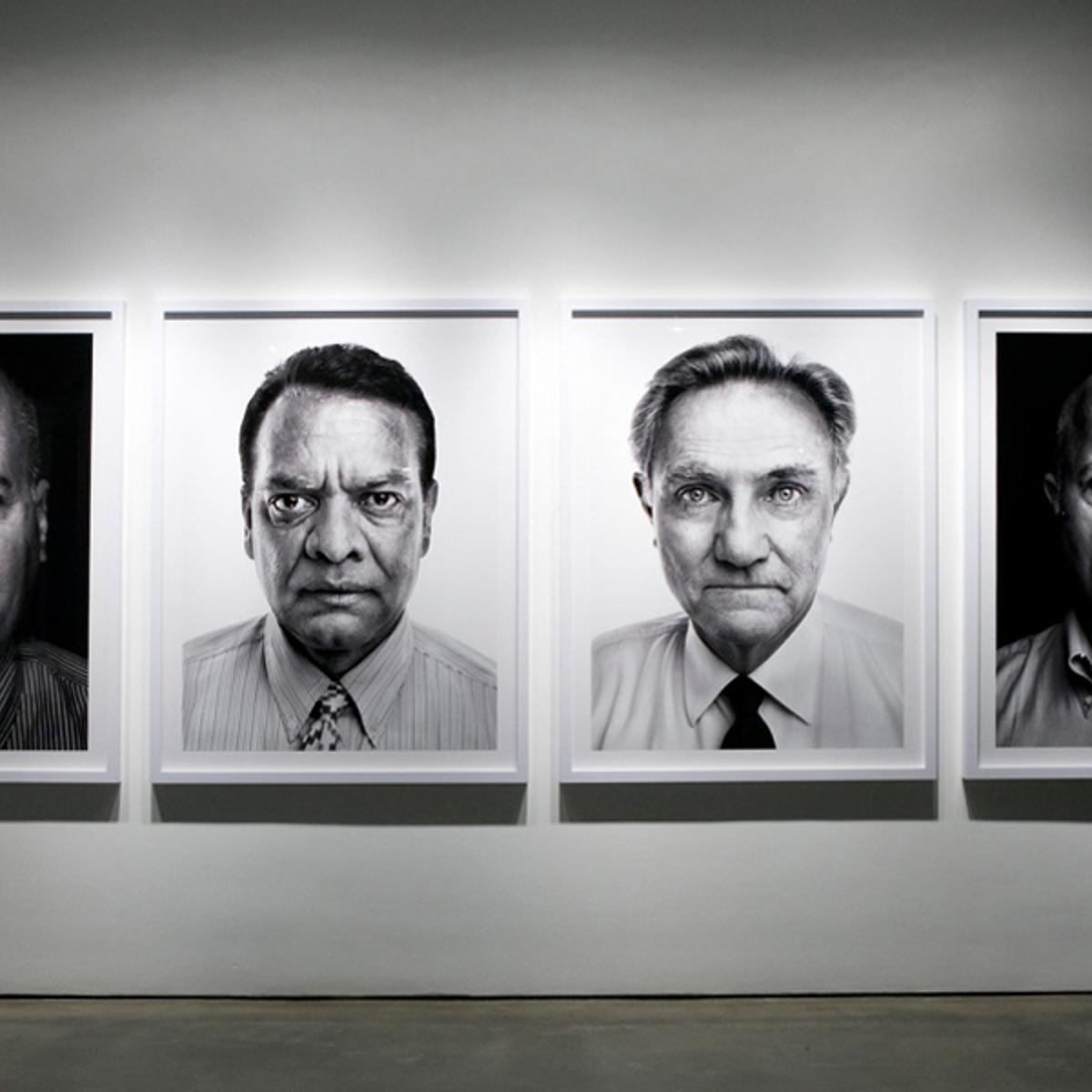 The four survivors of stairway A (from left) Richard Fern, Stanley Praimnath, Brian Clark and Ron DiFrancesco at TIME's <i>Beyond 9/11: Portraits of Resilience</i> exhibition at Milk Gallery in New York City.