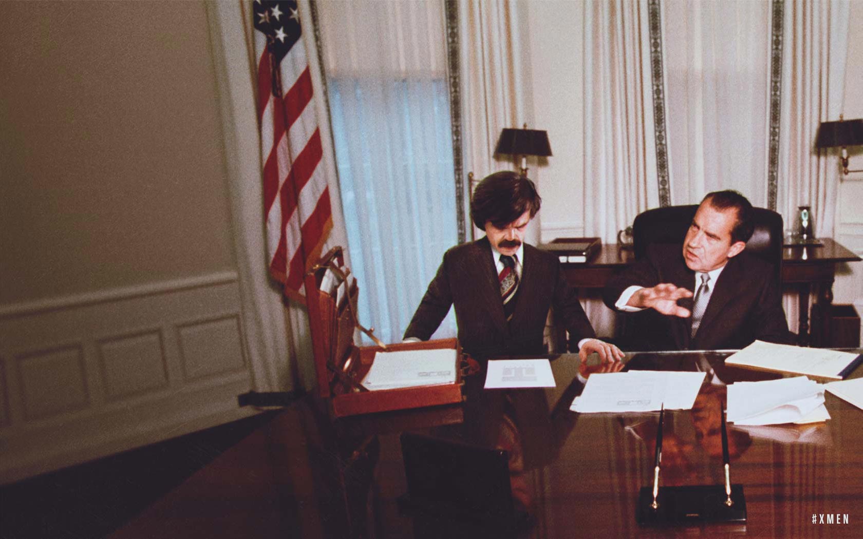 "Congressional investigators seeking evidence of an improper relationship between Trask Industries and the Nixon White House are stymied when they discover that 18½ minutes of a meeting between Bolivar Trask and President Nixon have been completely erased."