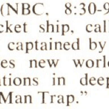 Sept. 9, 1966 Star Trek listing