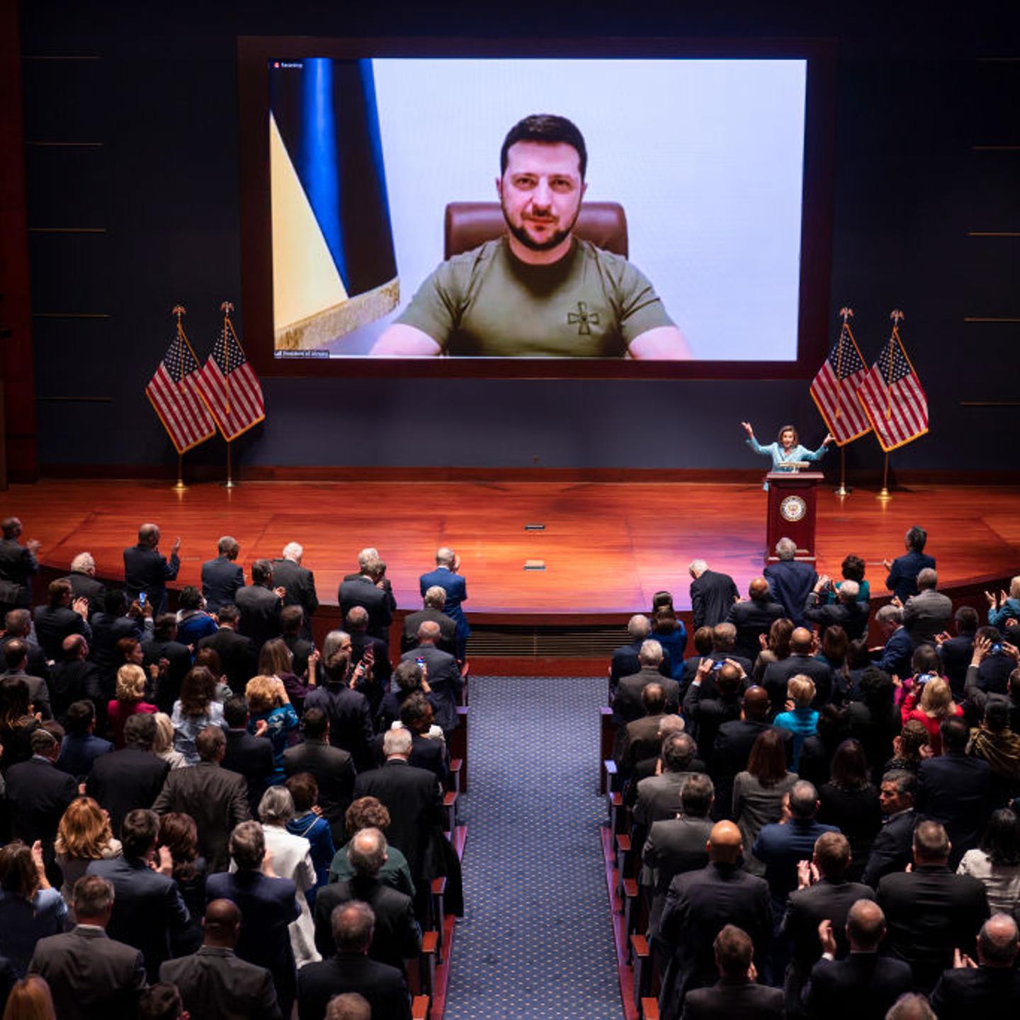 Ukrainian President Zelenskyy Virtually Addresses Congress On Current Russian Invasion Of Ukraine
