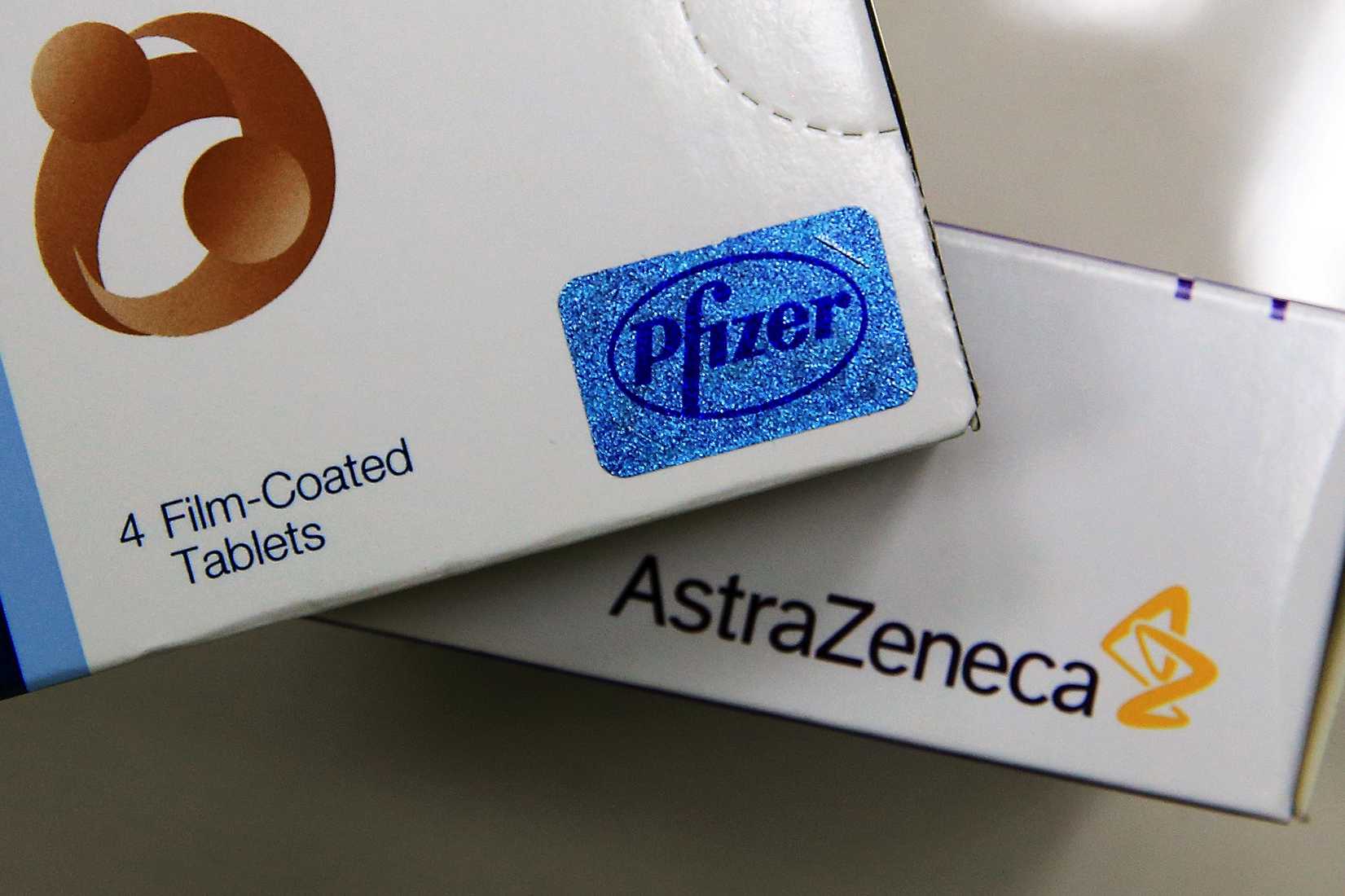 Viagra drugs made by Pfizer and Nexiam (Generic name - Esomeprazole) made by the pharmaceutical firm AstraZeneca in a Pharmacy on May 15, 2014 in Johannesburg.