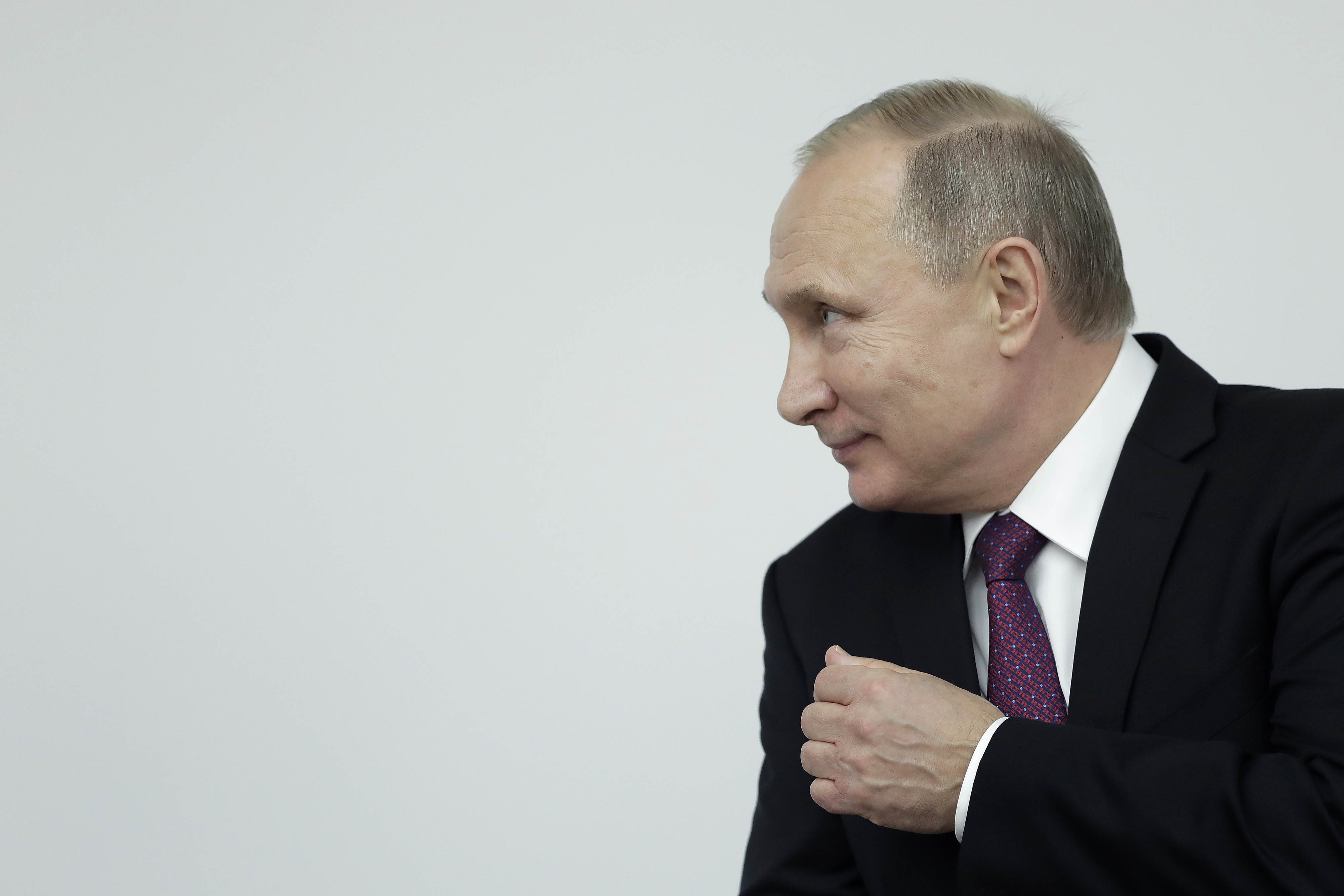 Japanese Prime Minister Shinzo Abe and Russian President Vladimir Putin Speak At Japan-Russia Business Dialogue