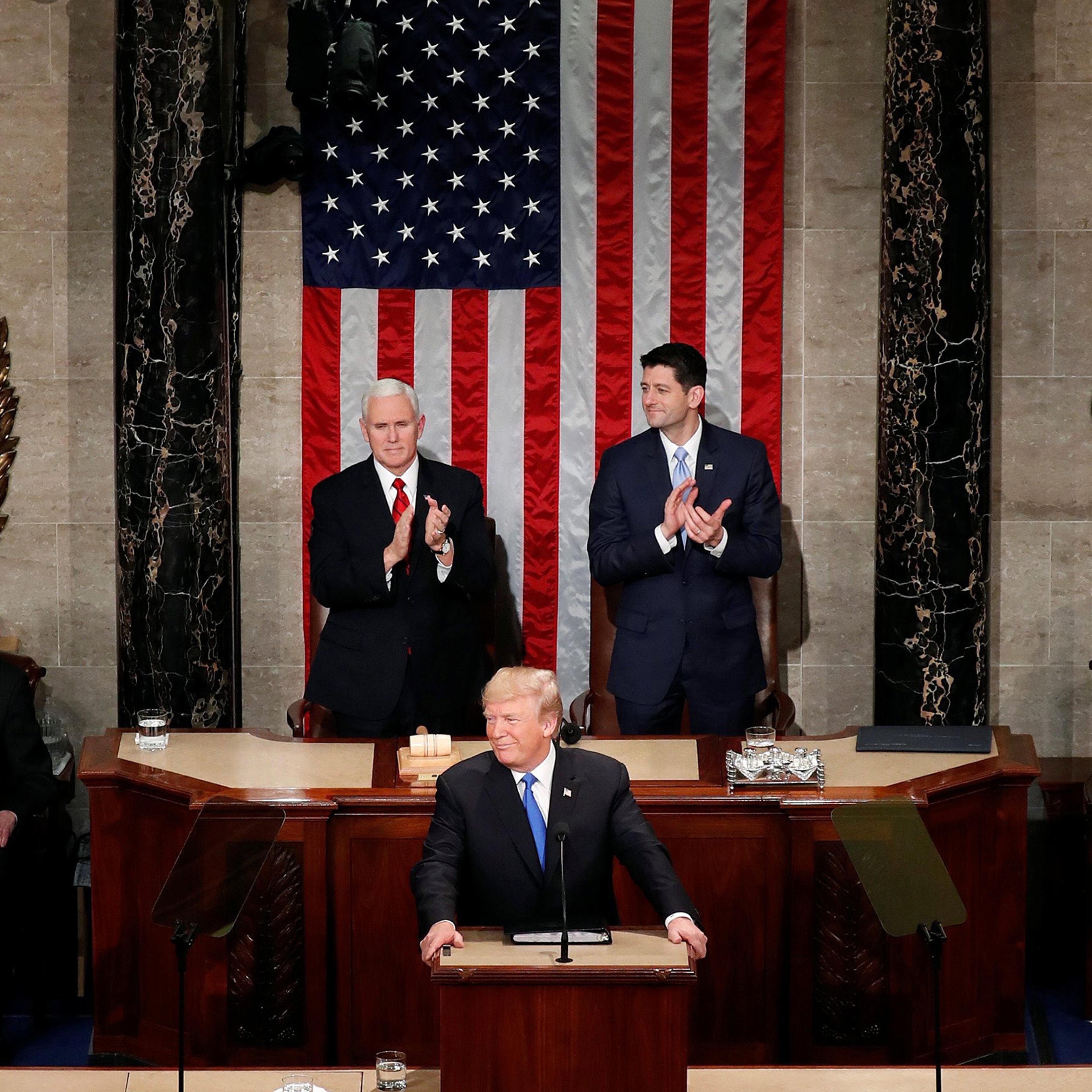 U.S. President Donald Trump State of the Union address U.S. Congress Capitol Hill Washington