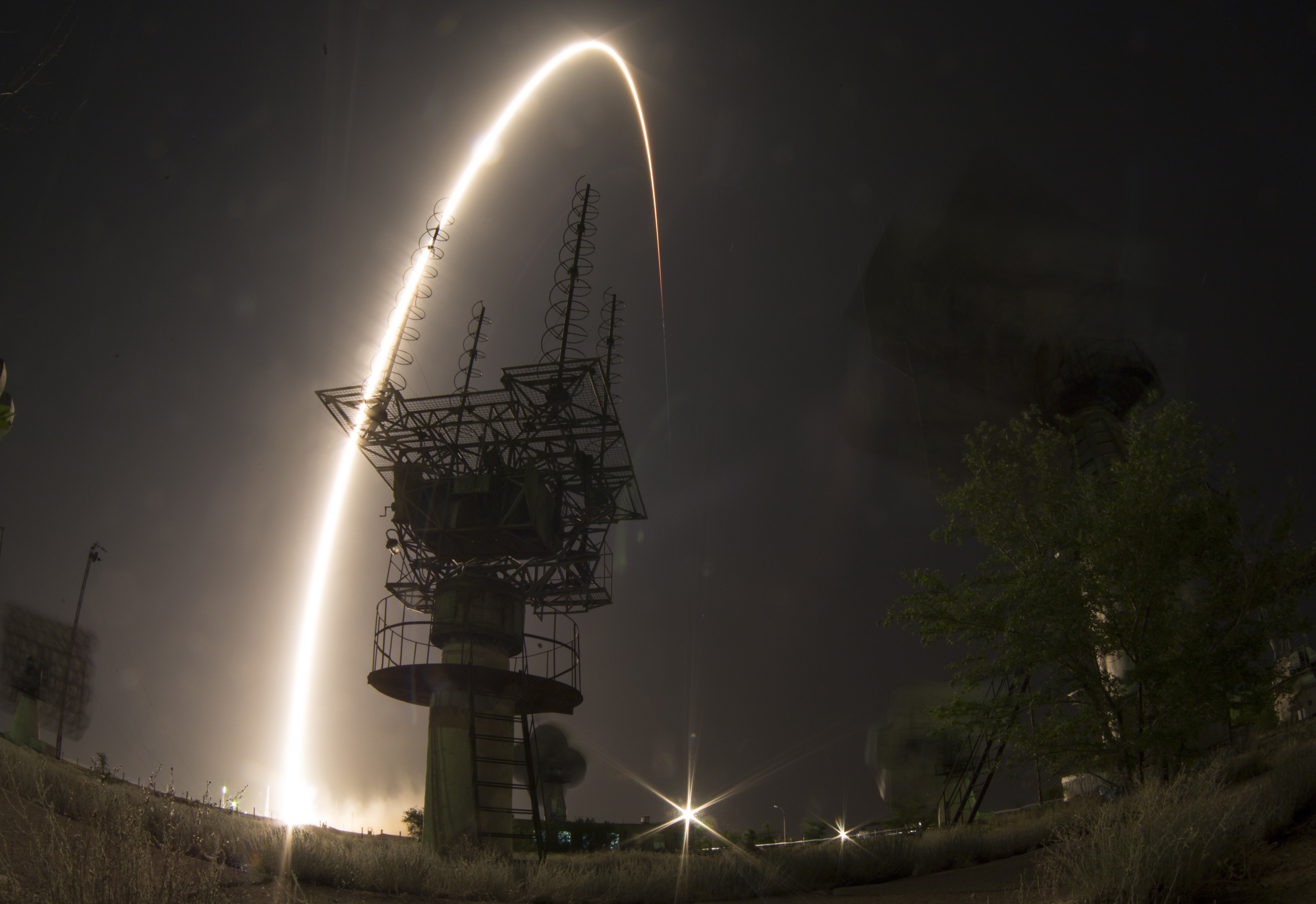 The Soyuz-FG rocket booster with Soyuz TMA-13M space ship carrying a new crew to the International Space Station, ISS, blasts off at the Russian leased Baikonur cosmodrome, Kazakhstan, on May 29, 2014.