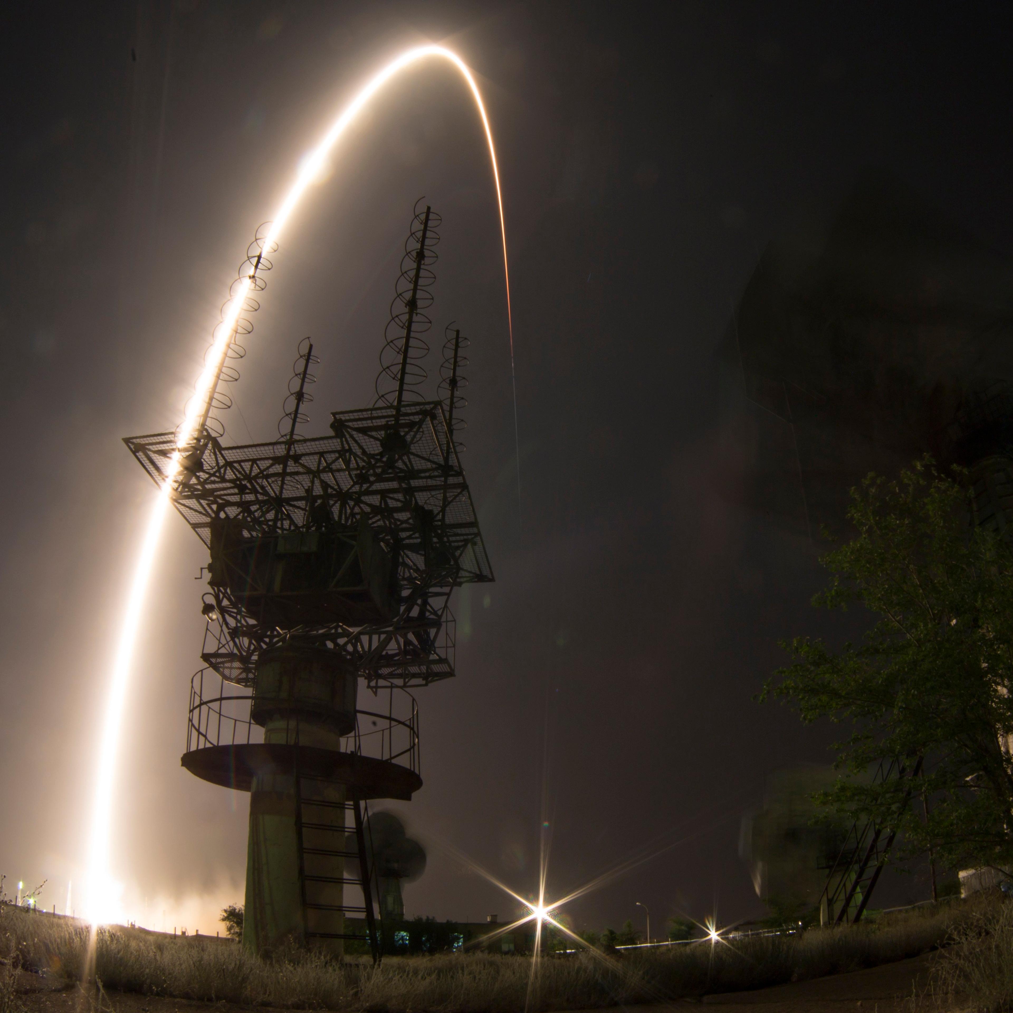The Soyuz-FG rocket booster with Soyuz TMA-13M space ship carrying a new crew to the International Space Station, ISS, blasts off at the Russian leased Baikonur cosmodrome, Kazakhstan, on May 29, 2014.