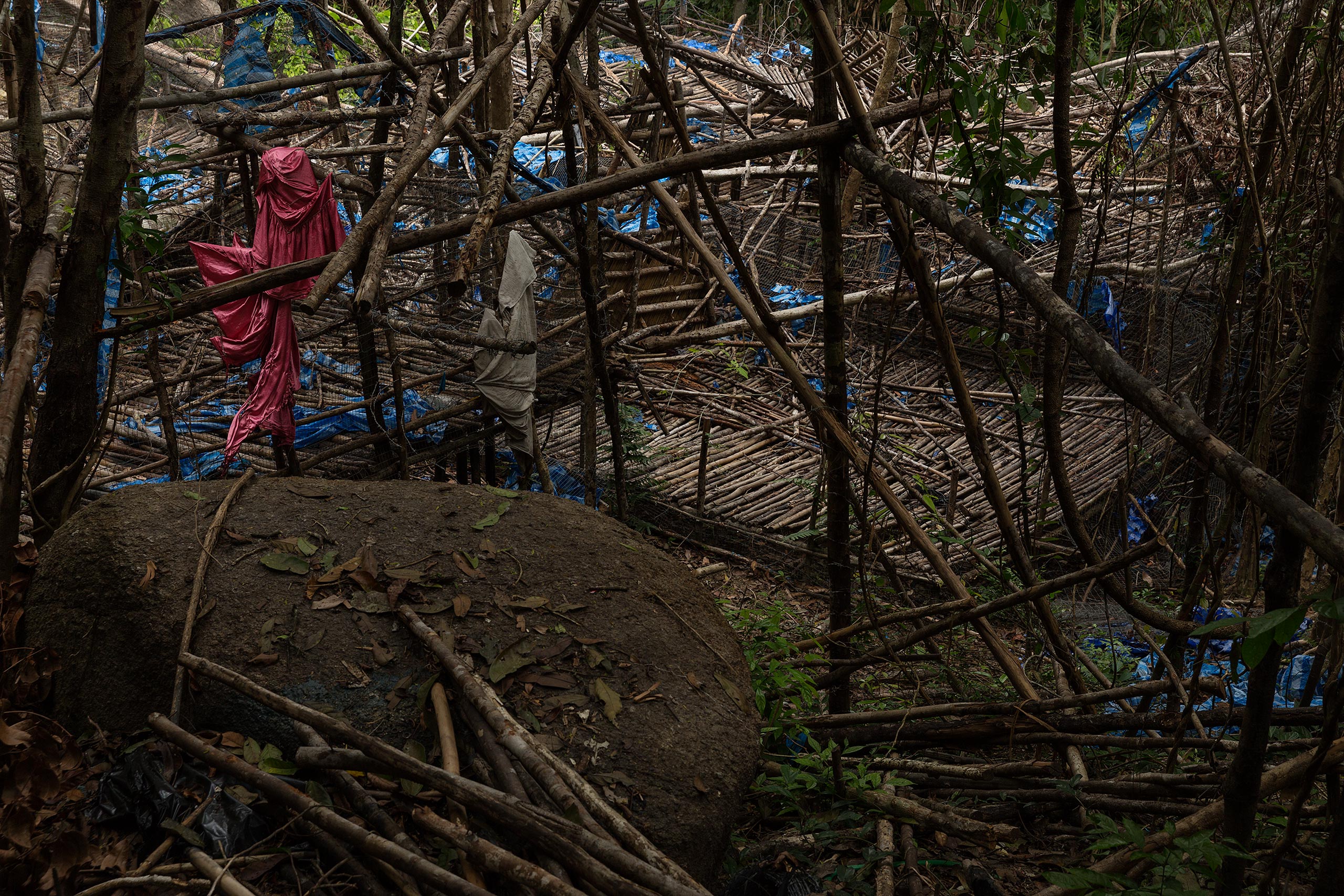 Rohingya and Bangladeshi refugees aboard boats that have been at sea for months off the coast of SE Asia. The Rohingya have fled political oppression and violence and are escaping from the bad conditions of concentration camps. The Bangladeshis are fleei
